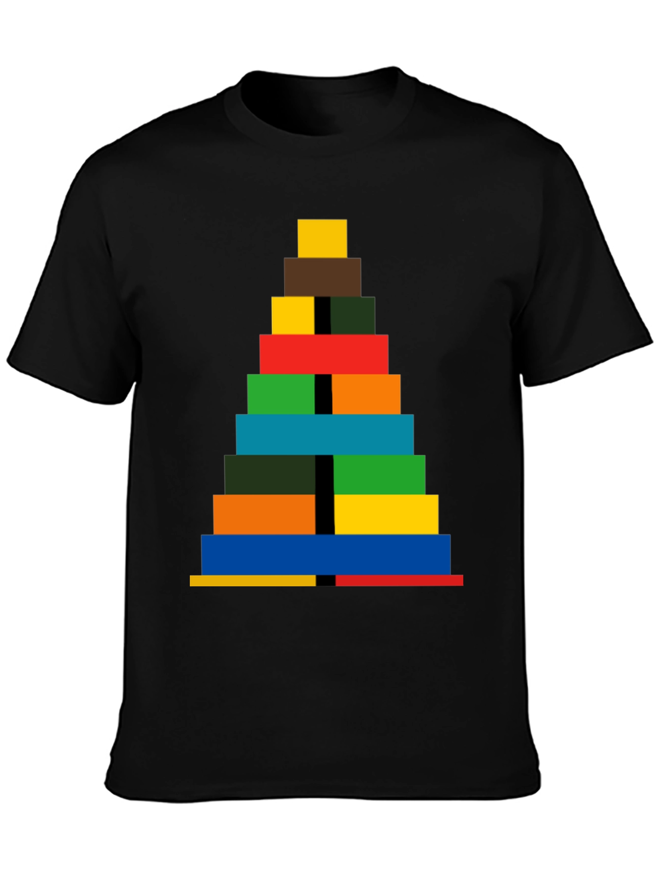 Colorful Blocks Stacked Tee