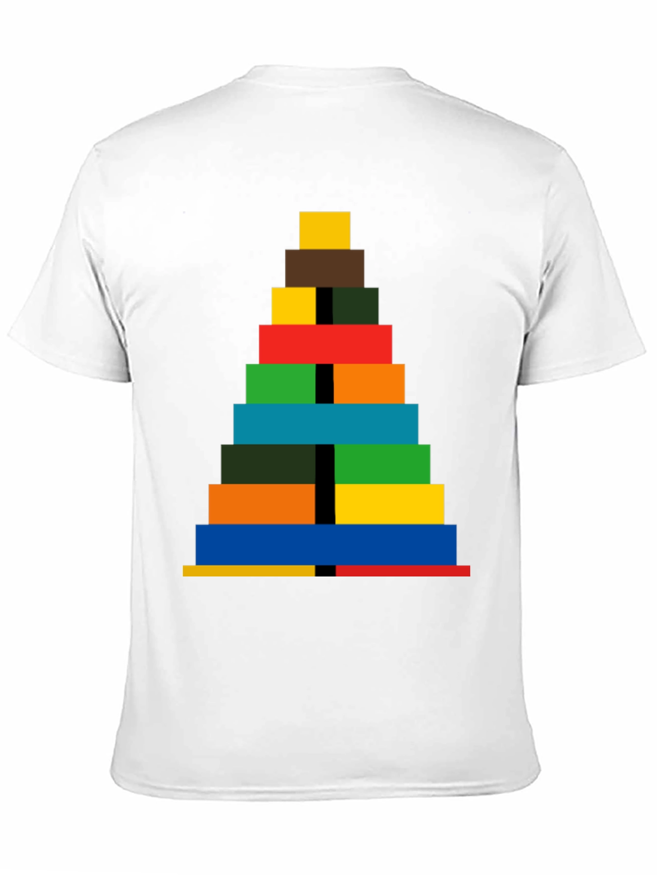 Colorful Blocks Stacked Tee