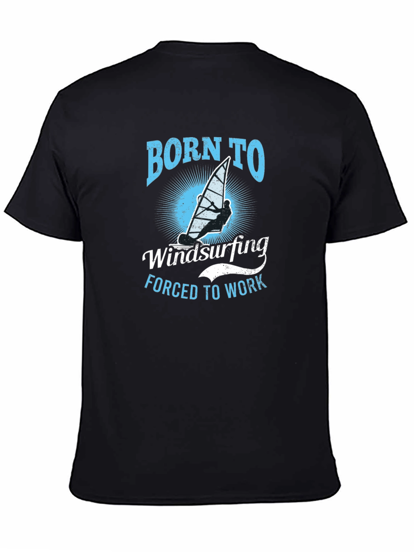 Born to Windsurfing Graphic T-Shirt - Black