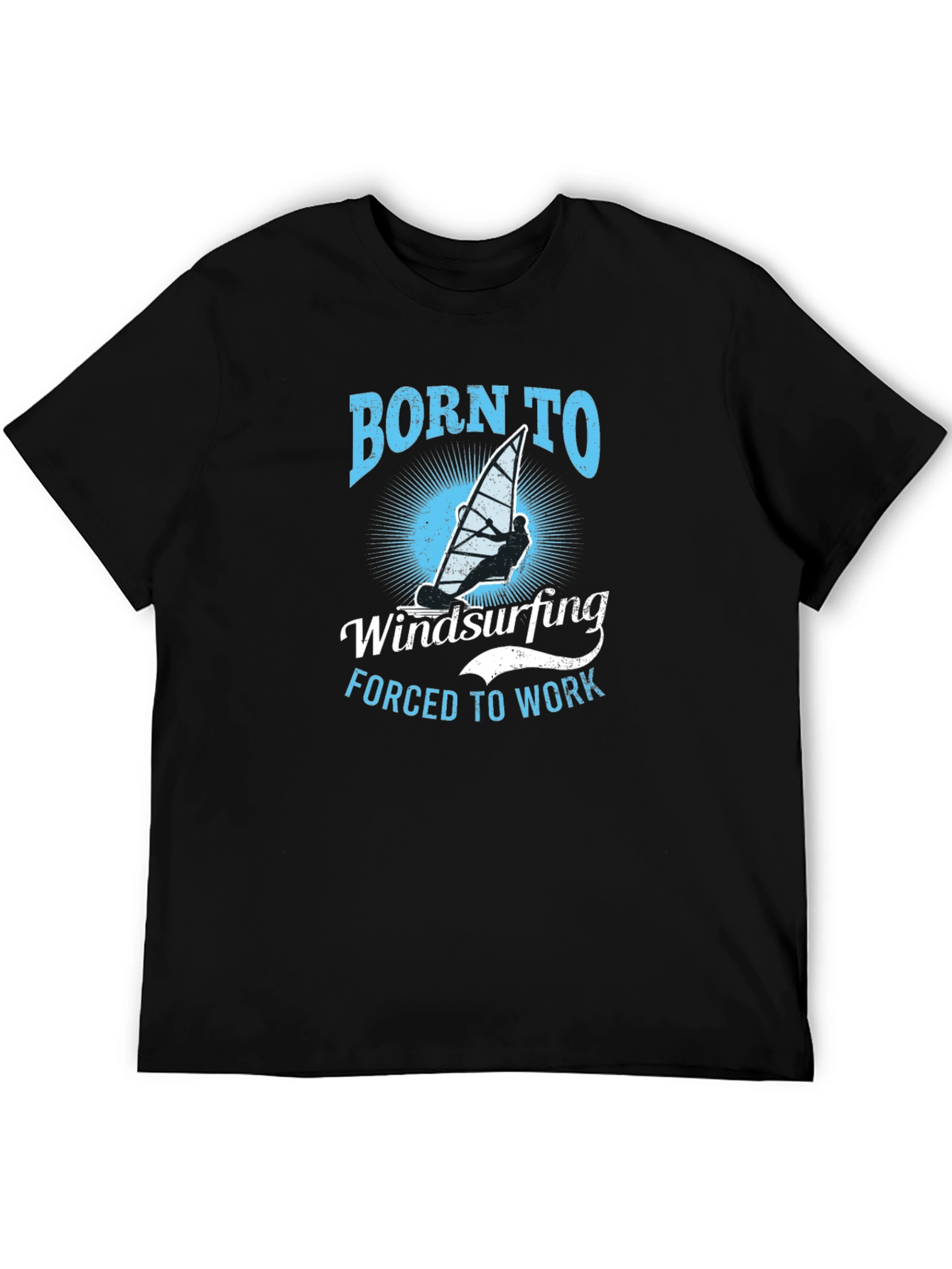 Born to Windsurfing Graphic T-Shirt - Black
