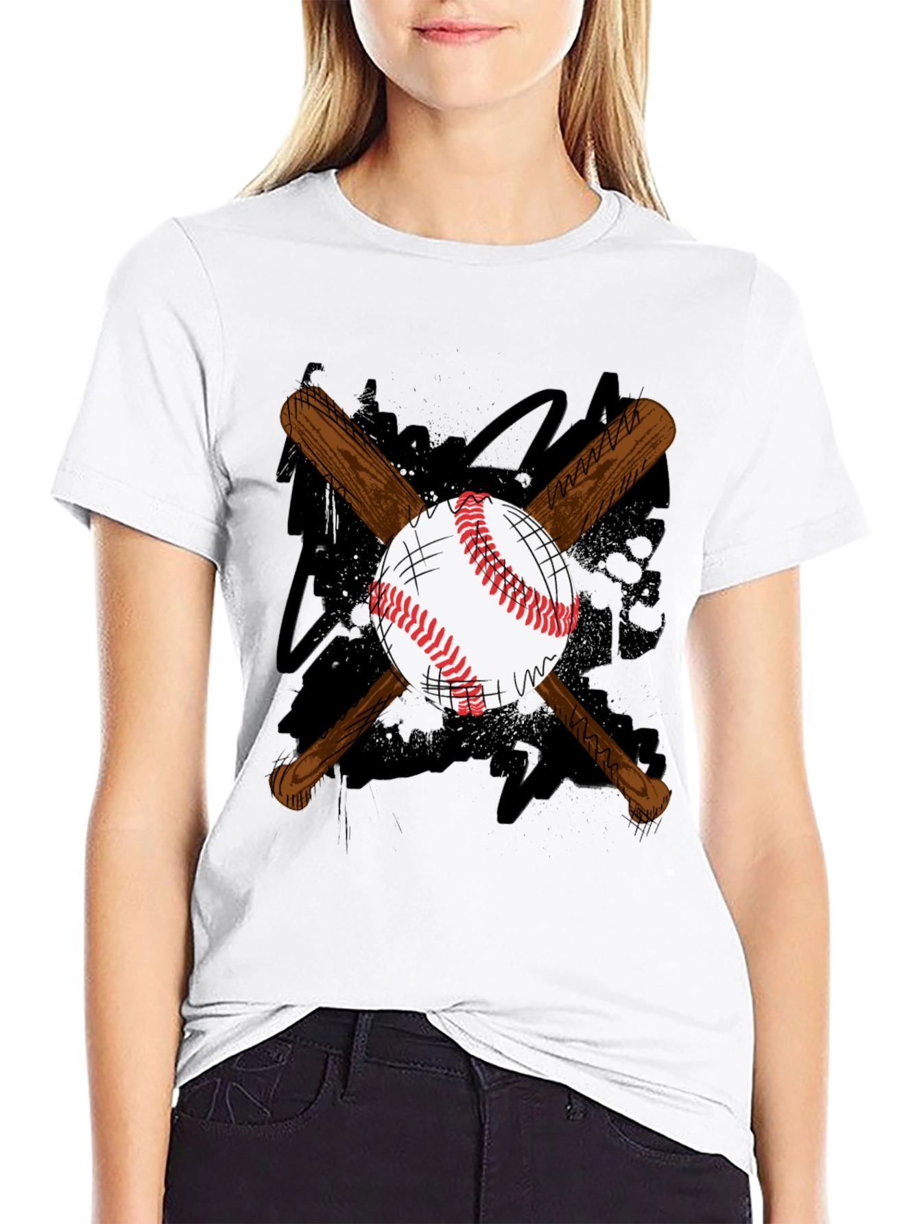 Baseball Bats and Ball Graphic T-Shirt