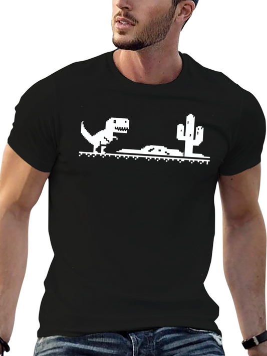 Chrome Dino Run T-Shirt - Pixelated Fun!