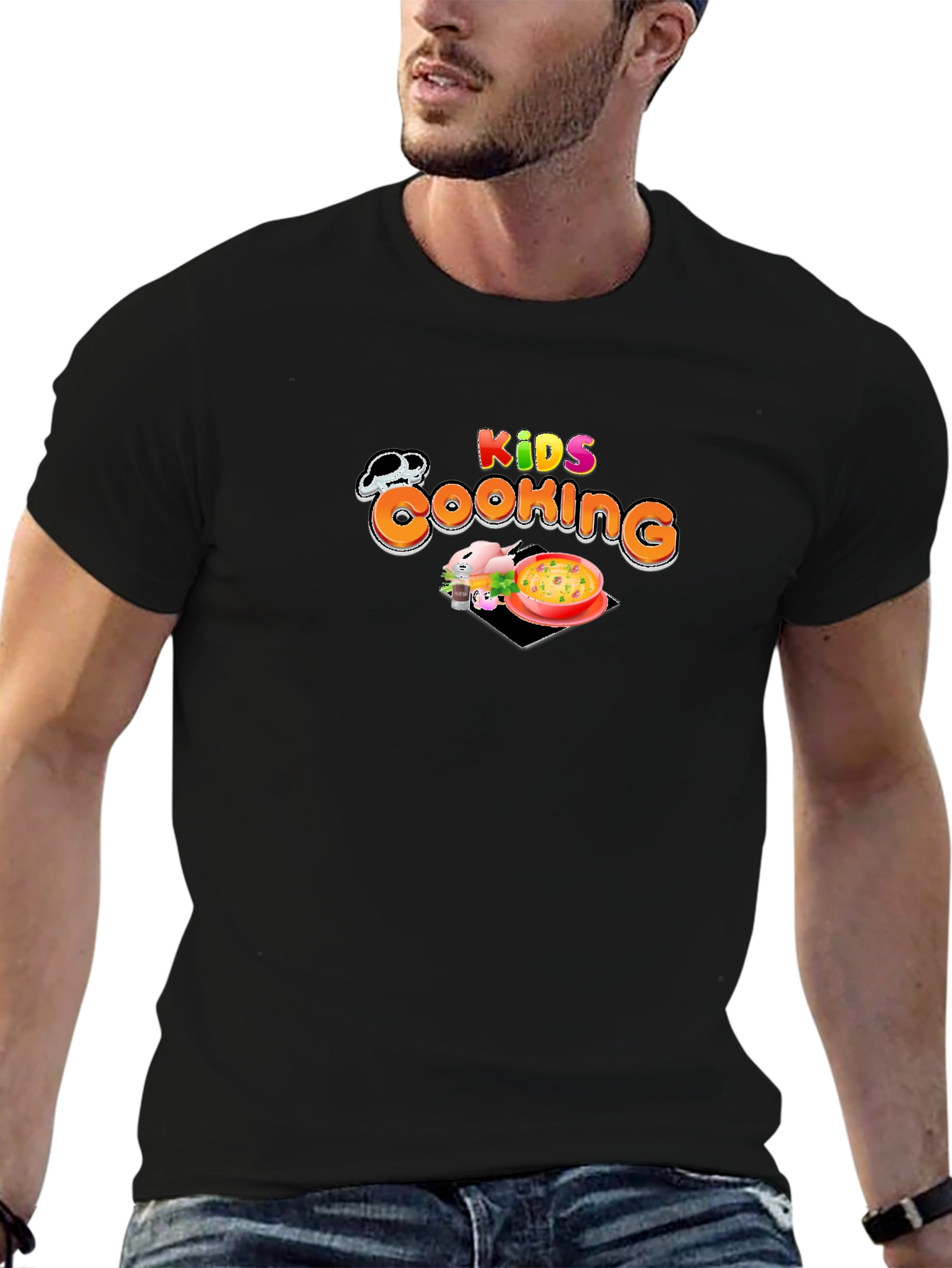 Kids Cooking T-Shirt - Black