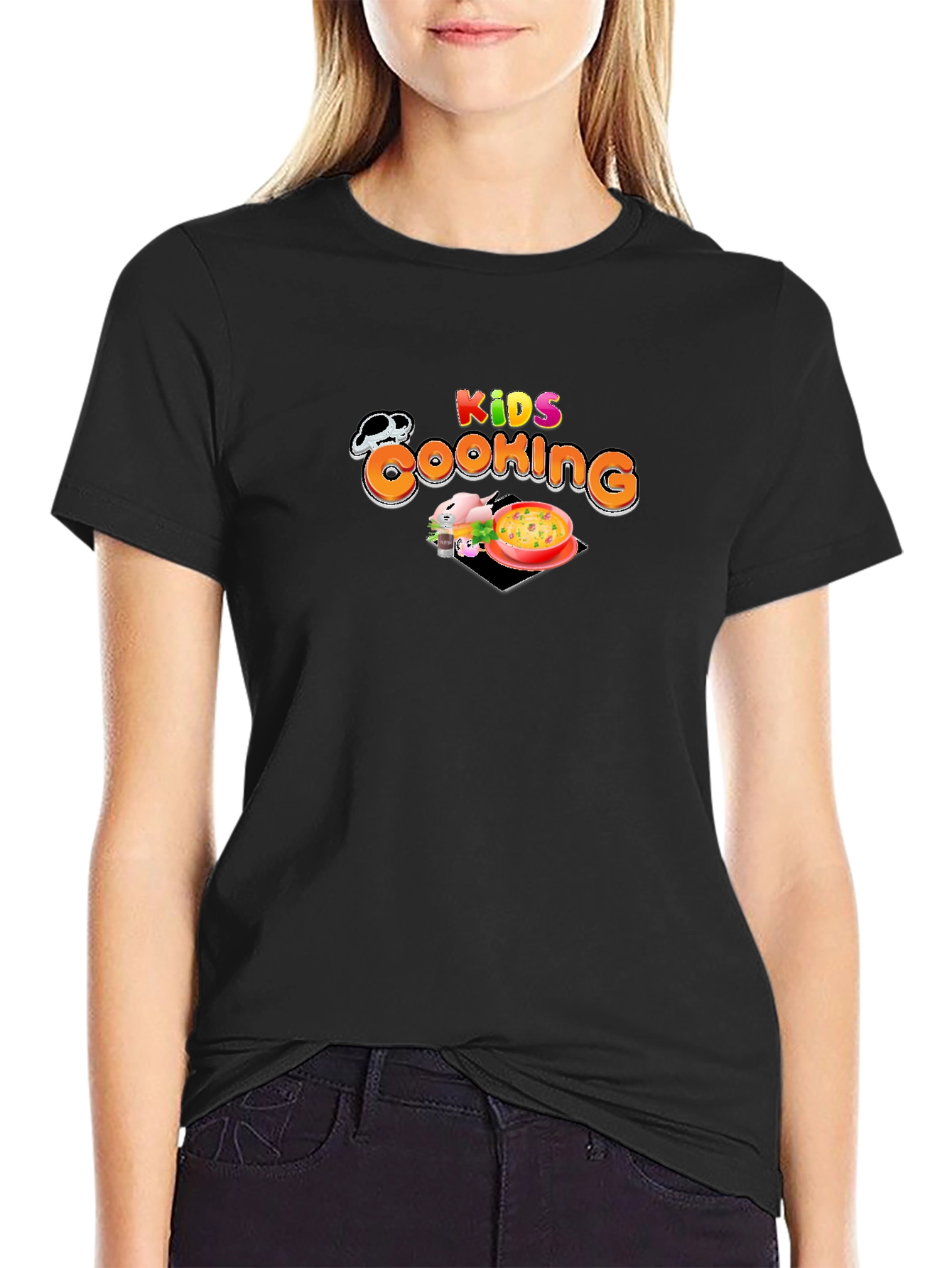 Kids Cooking T-Shirt - Black