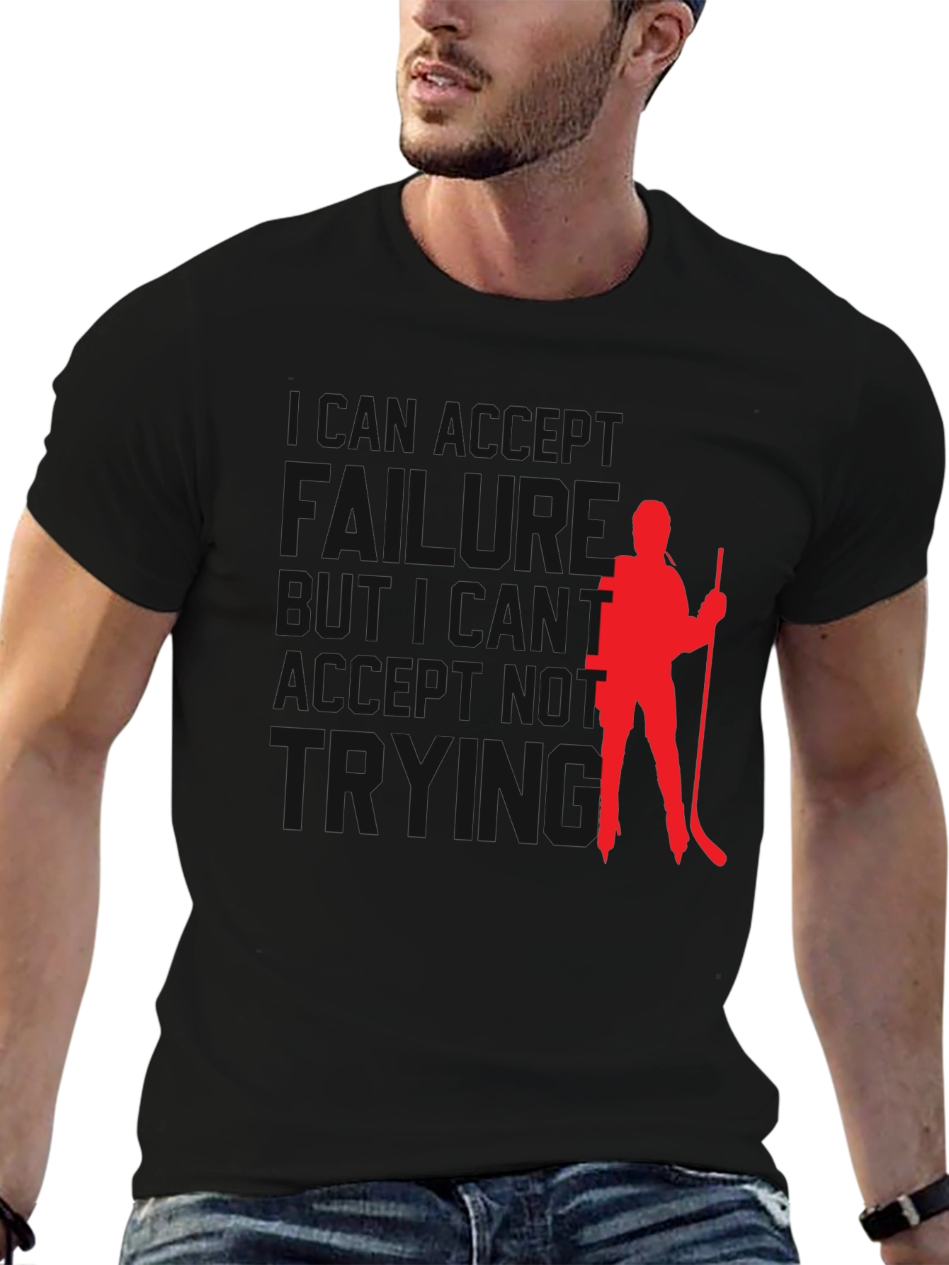 Hockey Player Silhouette T-Shirt