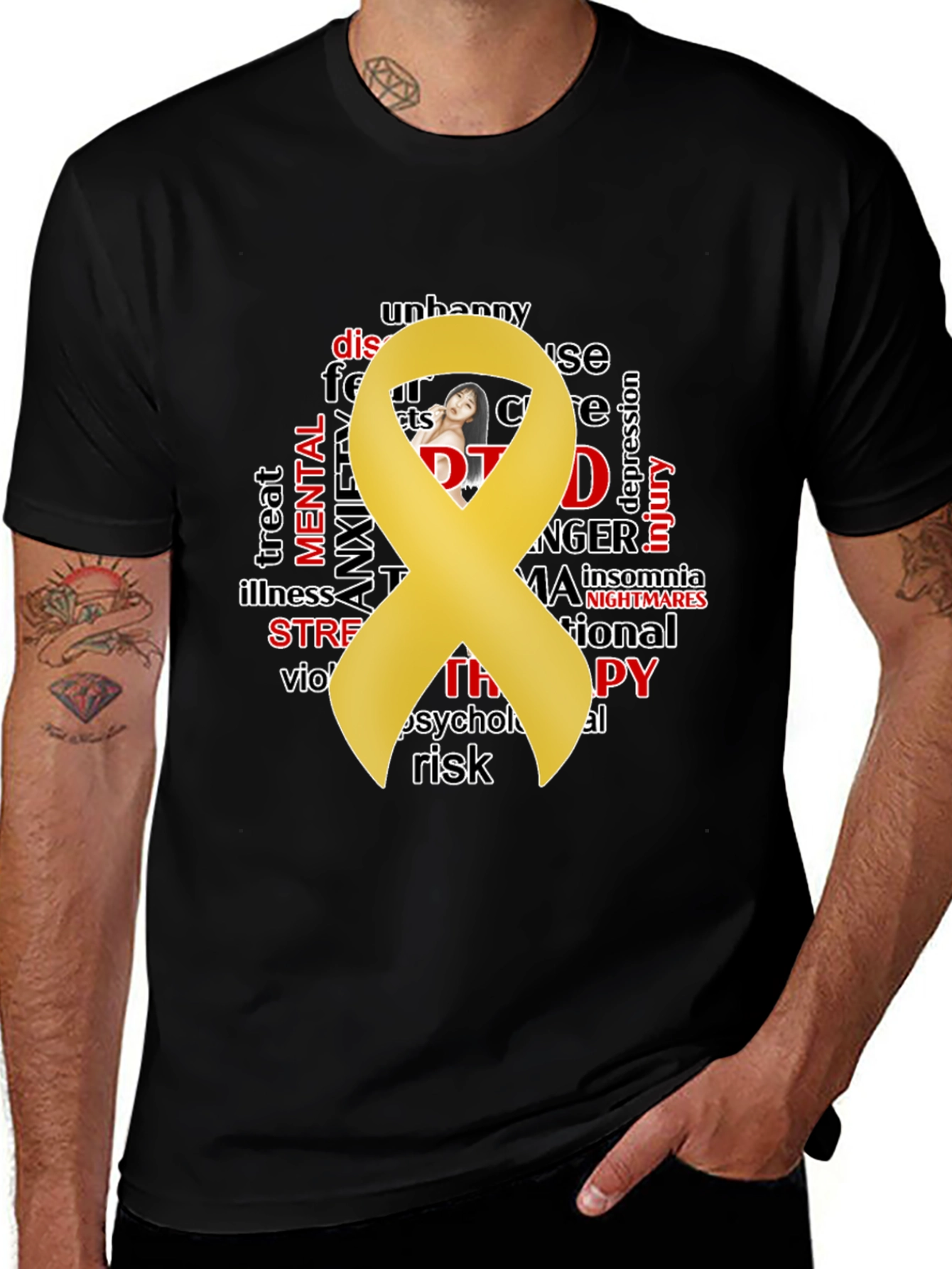 Mental Health Awareness T-Shirt - Black