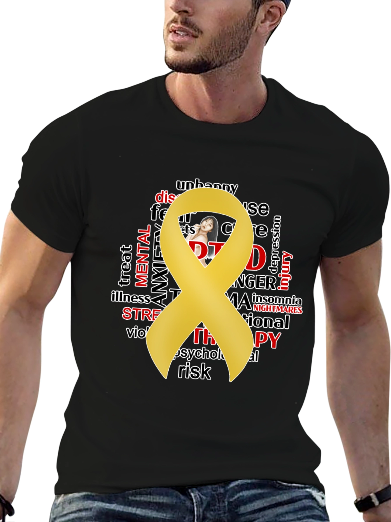 Mental Health Awareness T-Shirt - Black