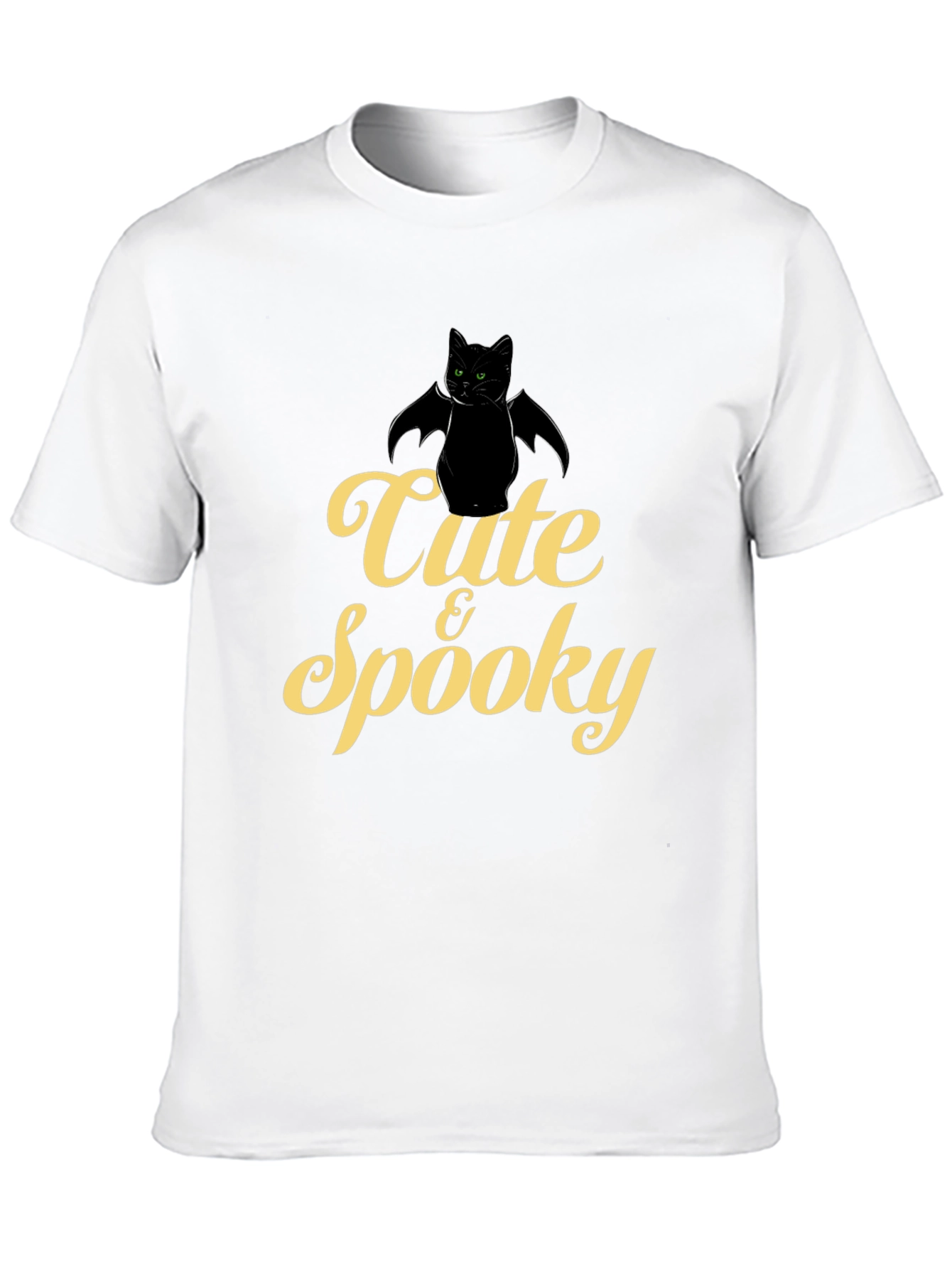 Cute & Spooky Bat Cat Graphic T-Shirt