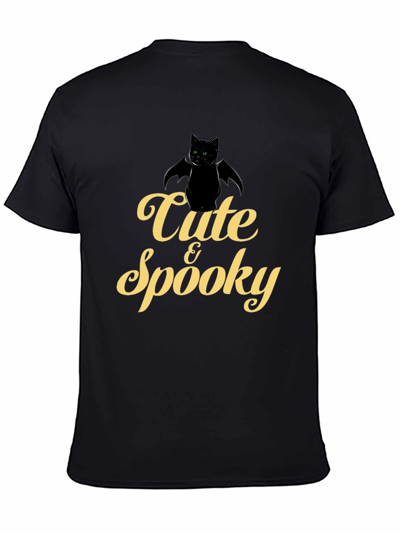 Cute & Spooky Bat Cat Graphic T-Shirt