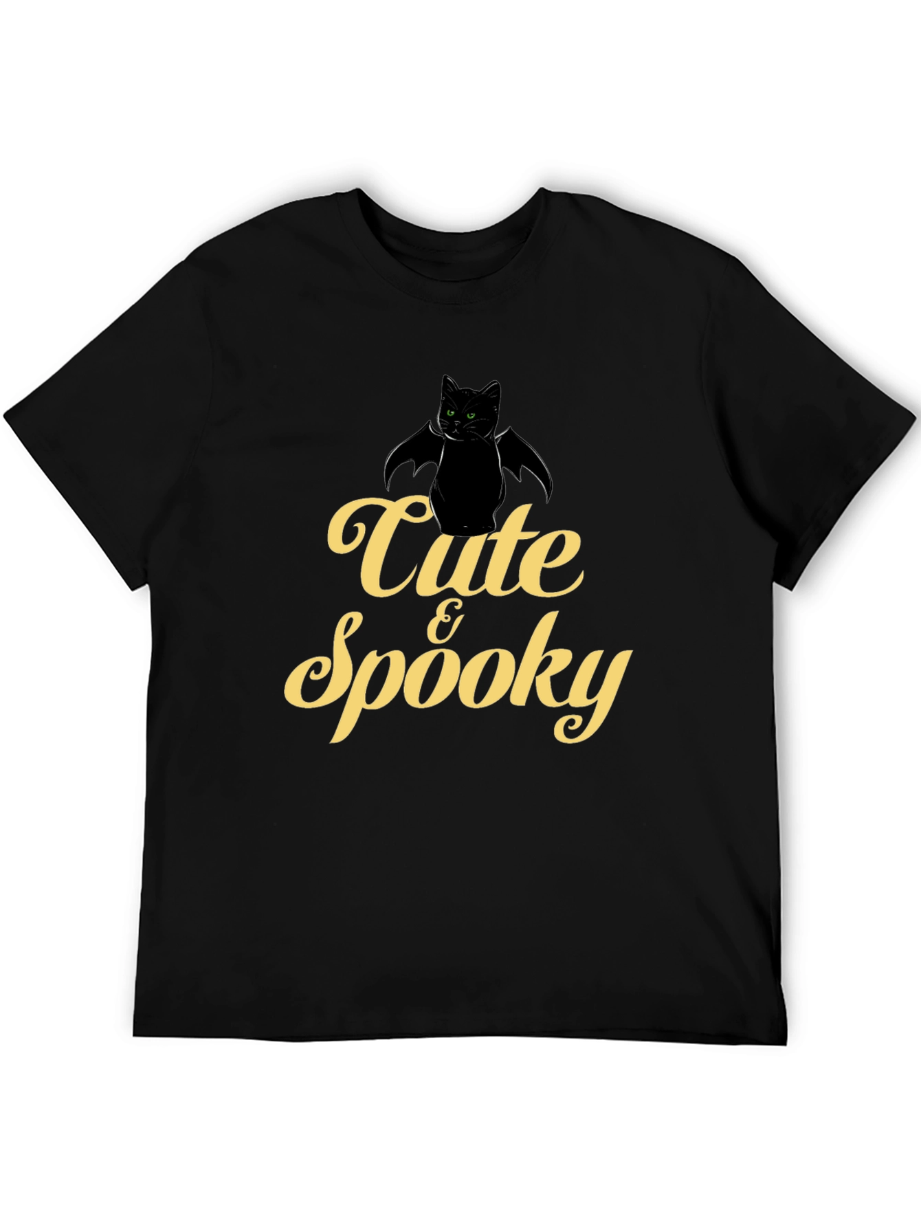 Cute & Spooky Bat Cat Graphic T-Shirt
