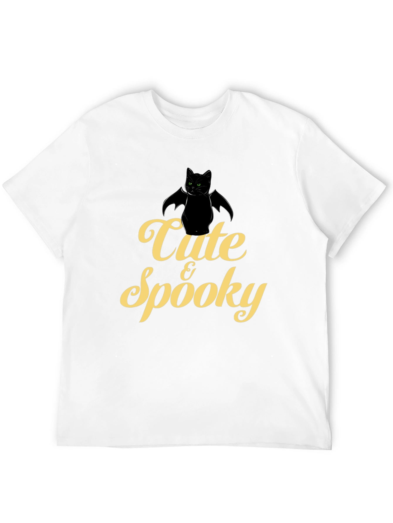 Cute & Spooky Bat Cat Graphic T-Shirt