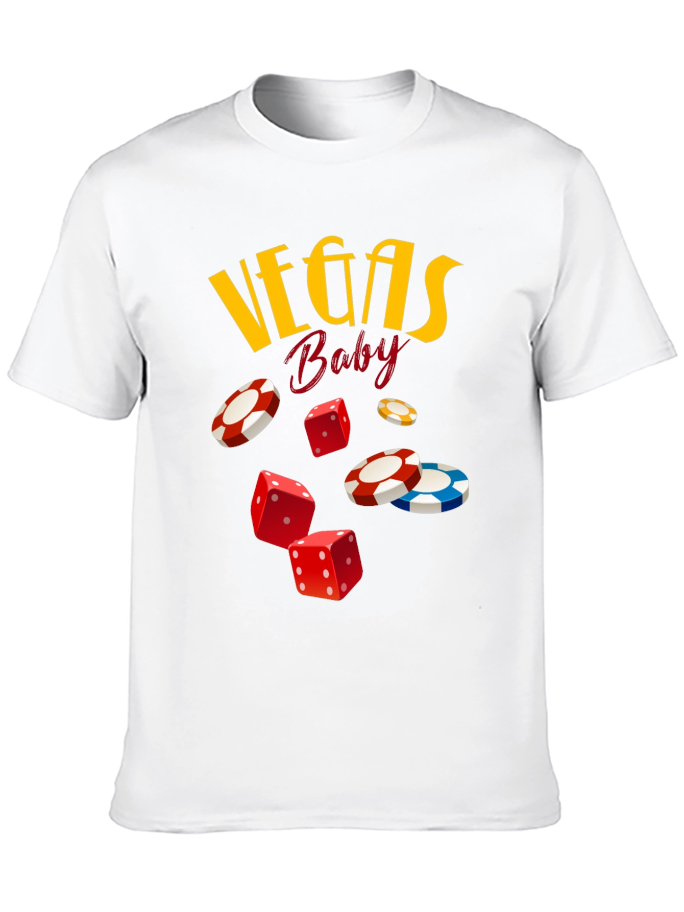 Vegas Baby Dice & Chips Graphic Tee