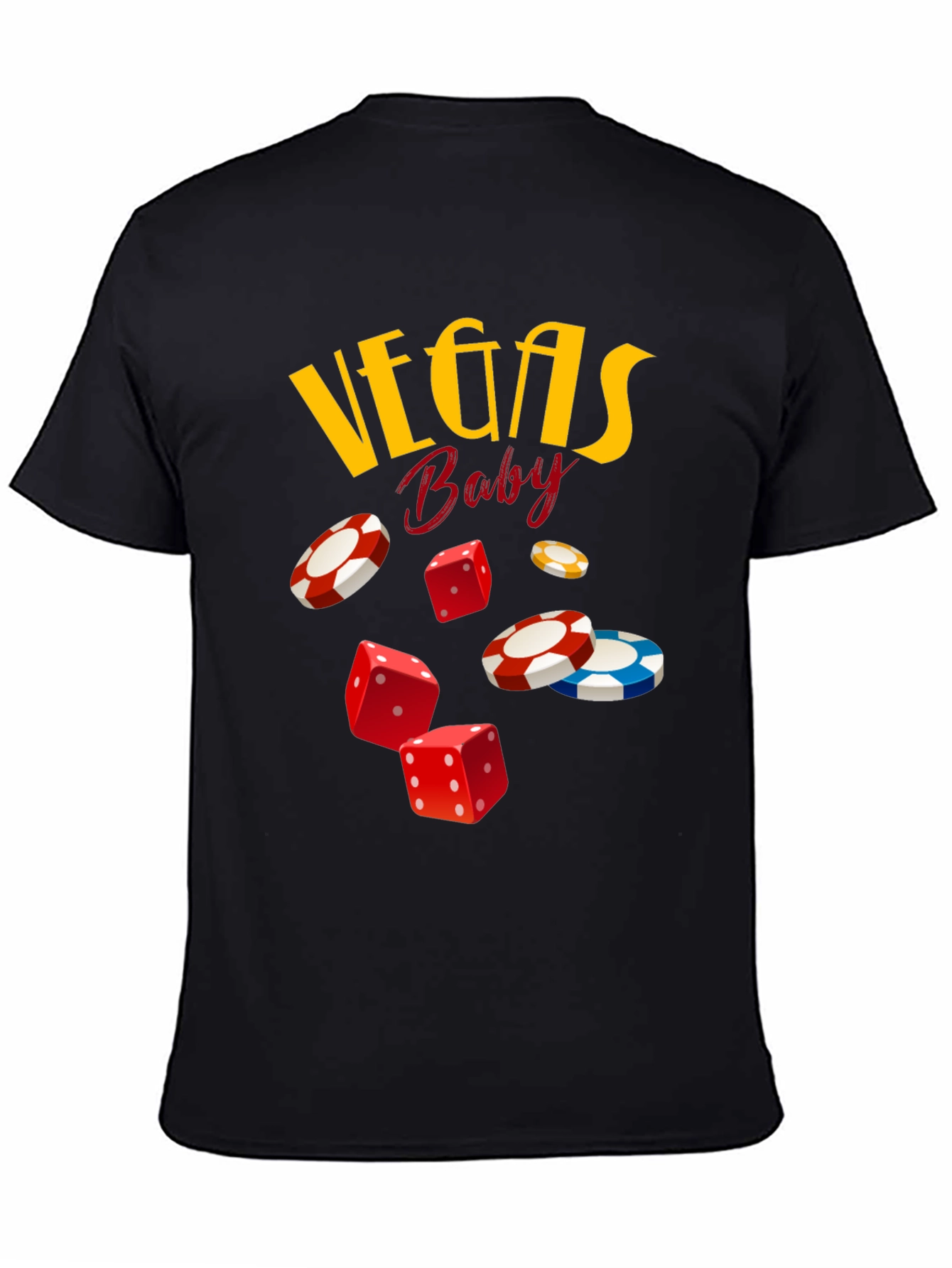 Vegas Baby Dice & Chips Graphic Tee