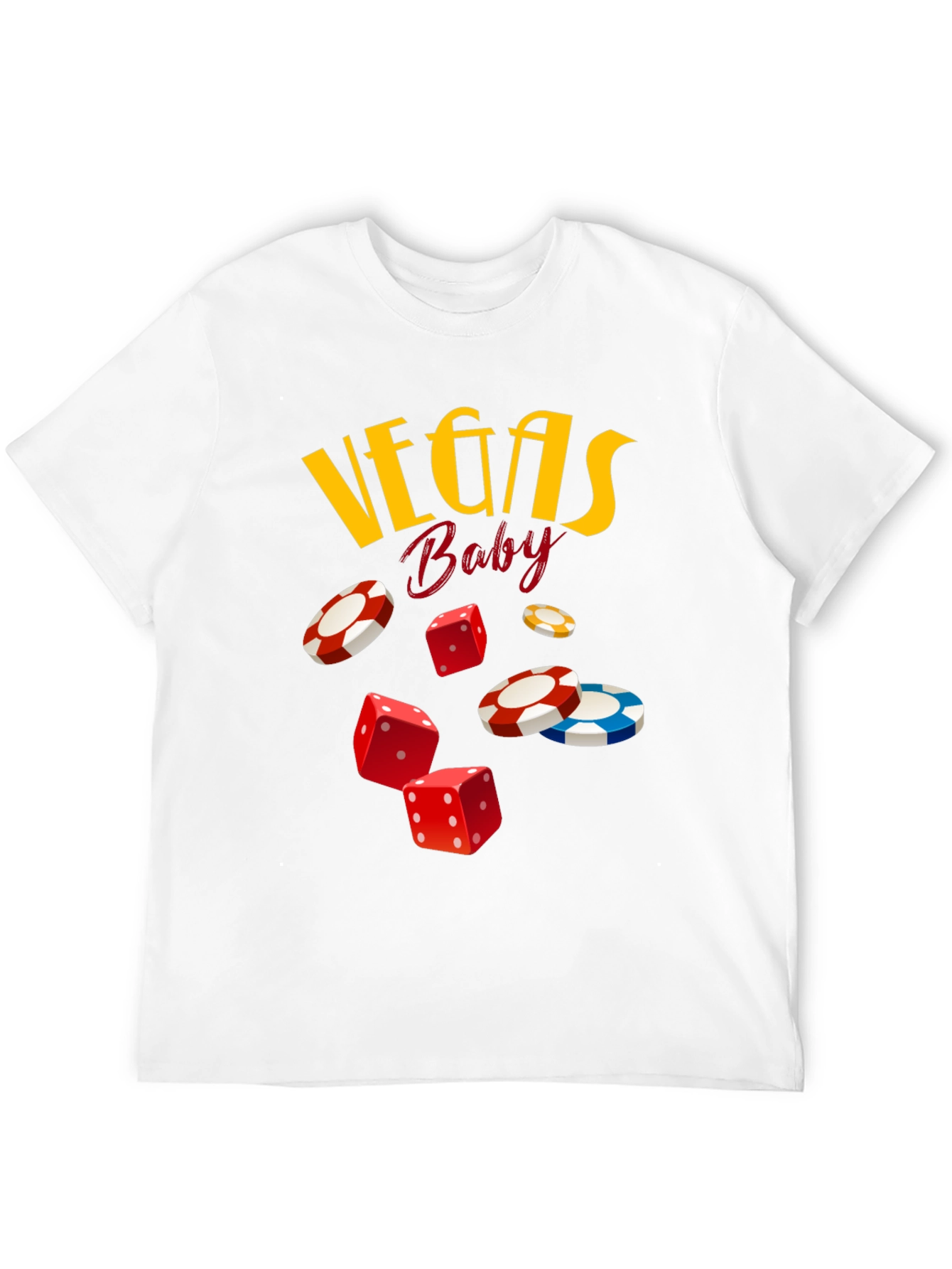 Vegas Baby Dice & Chips Graphic Tee