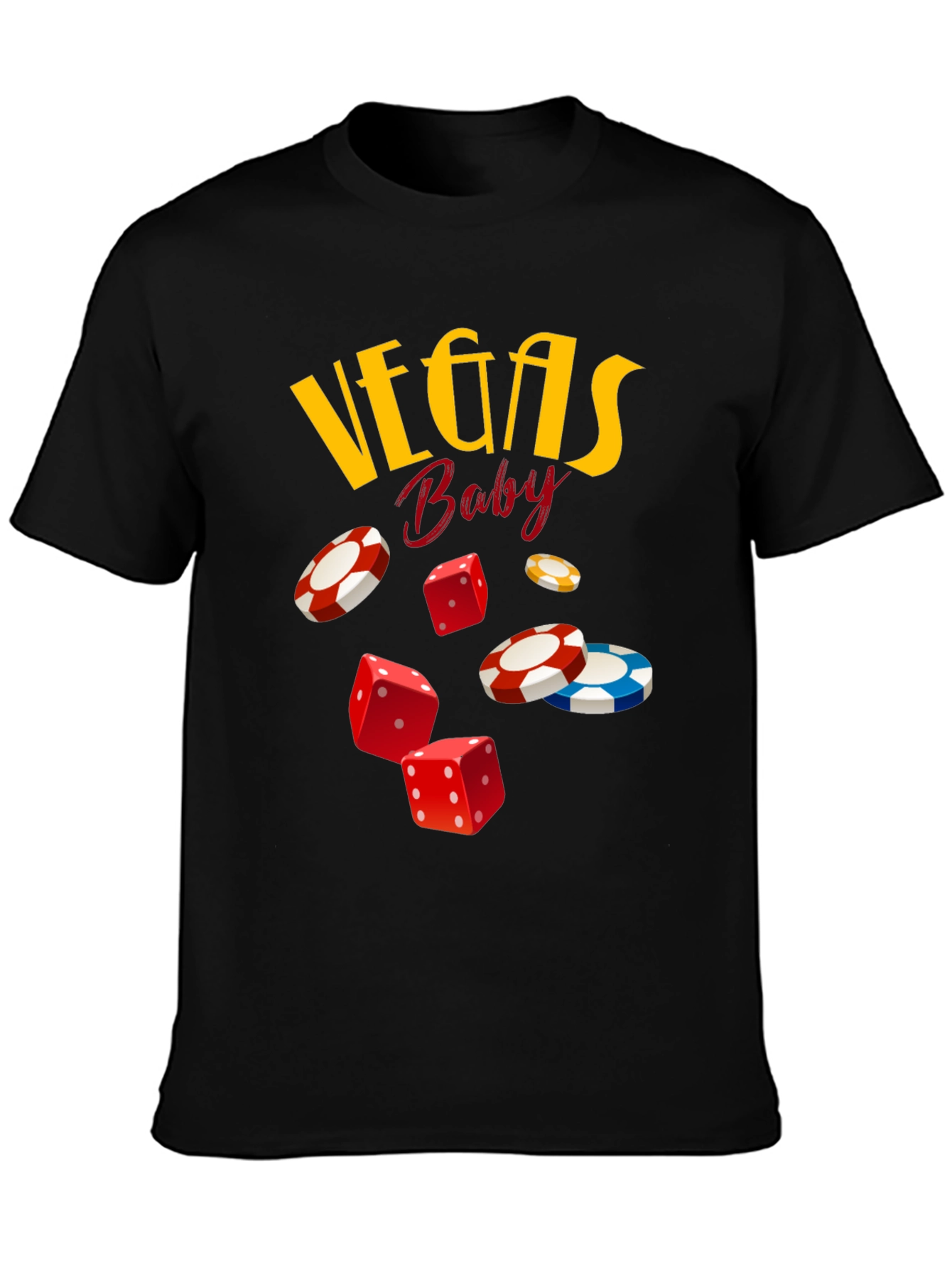 Vegas Baby Dice & Chips Graphic Tee