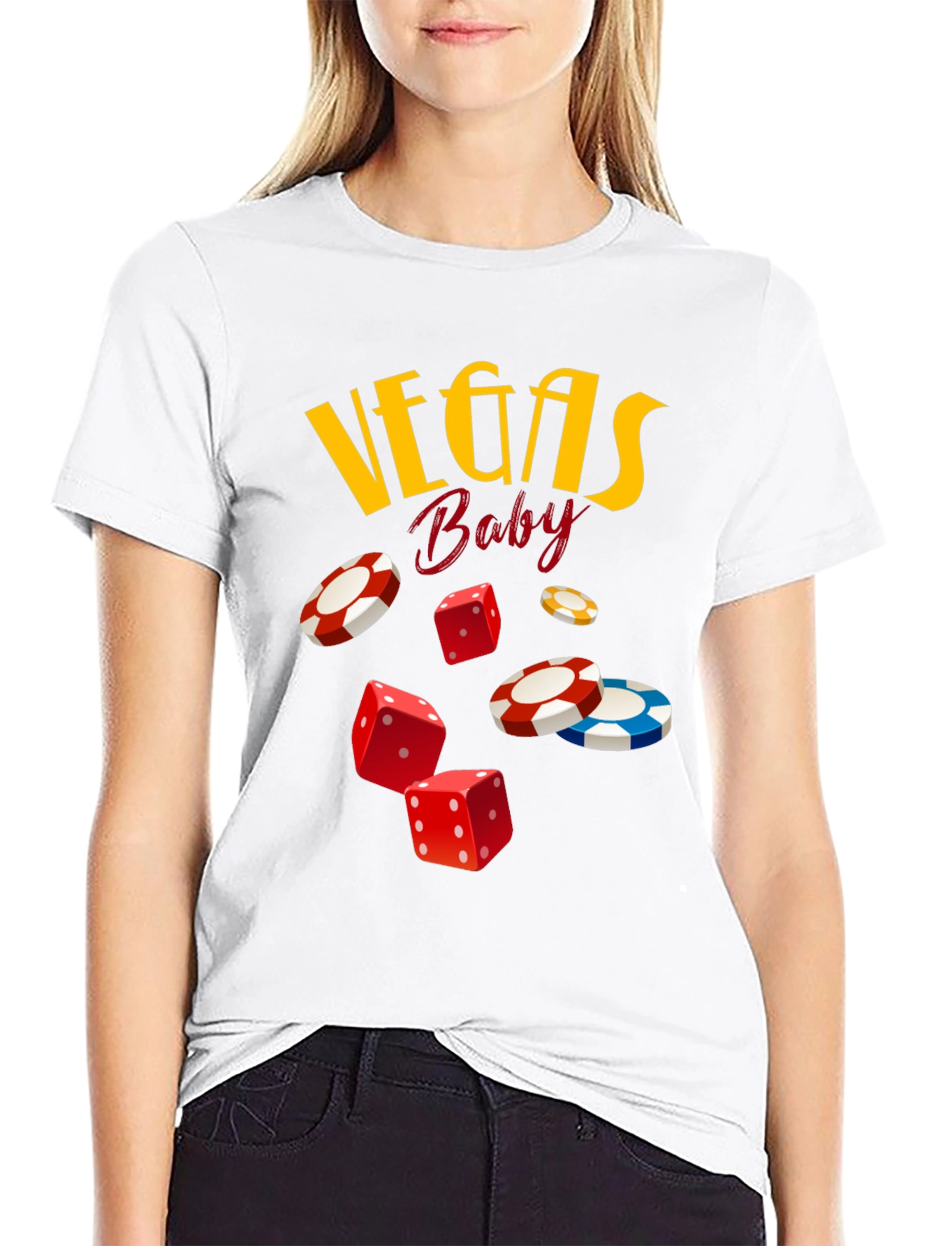 Vegas Baby Dice & Chips Graphic Tee