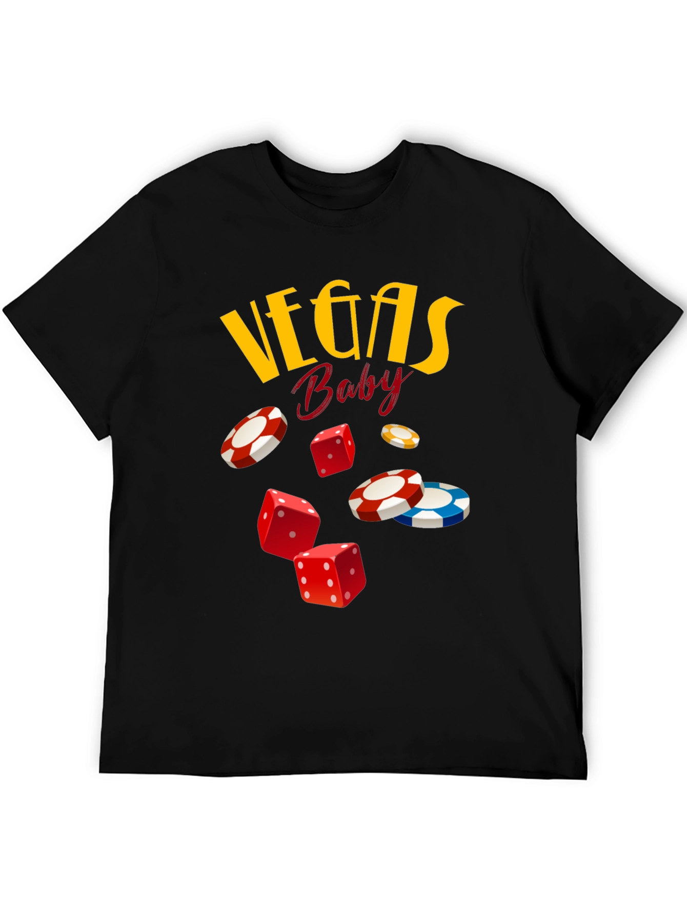 Vegas Baby Dice & Chips Graphic Tee