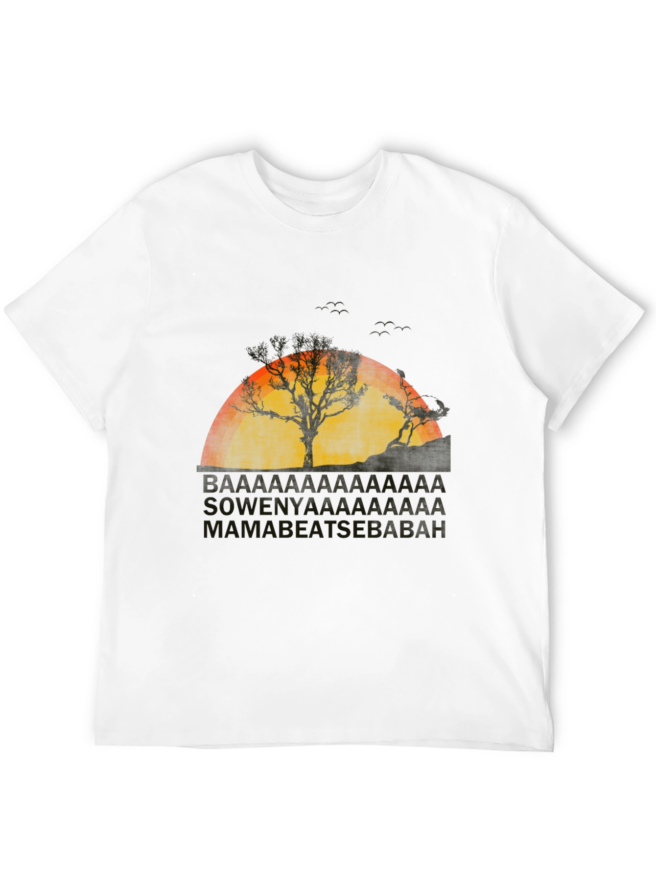 Tree Silhouette Graphic Tee - Sunset Design