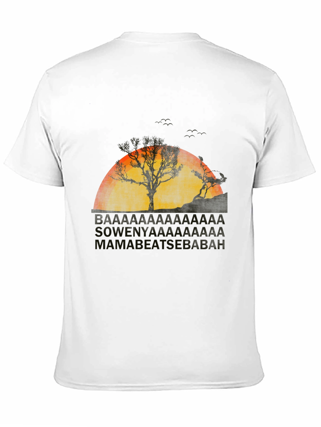 Tree Silhouette Graphic Tee - Sunset Design