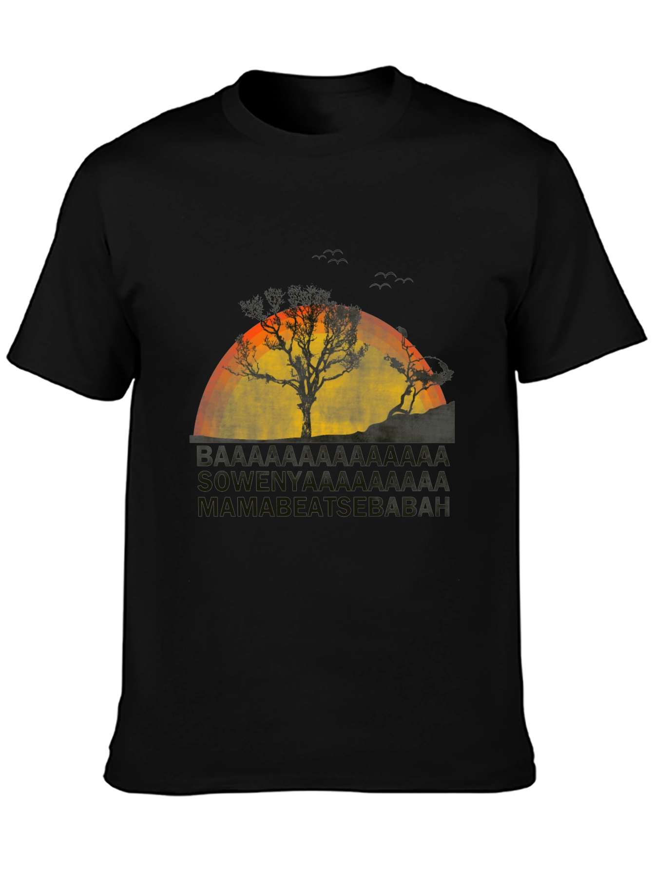 Tree Silhouette Graphic Tee - Sunset Design