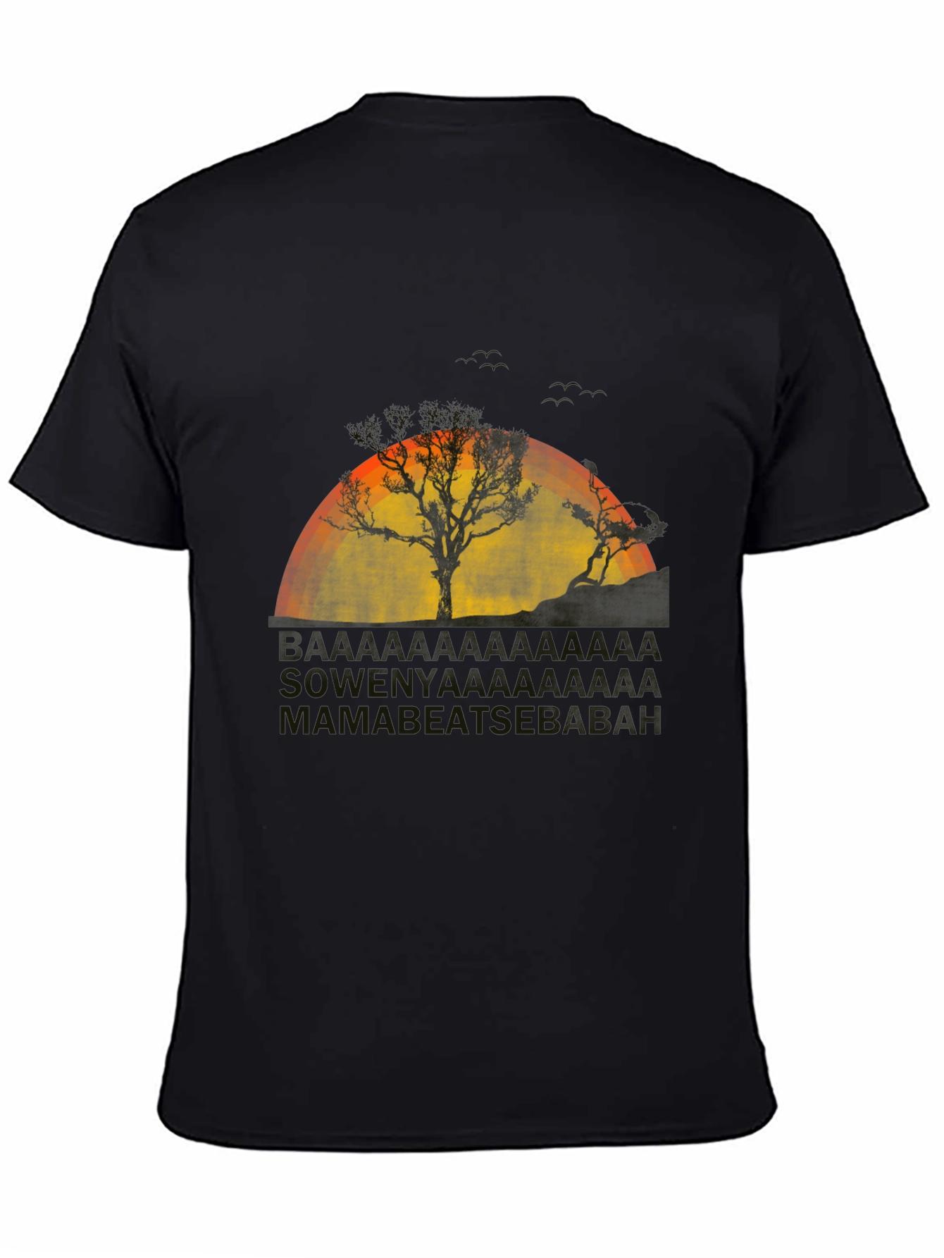 Tree Silhouette Graphic Tee - Sunset Design