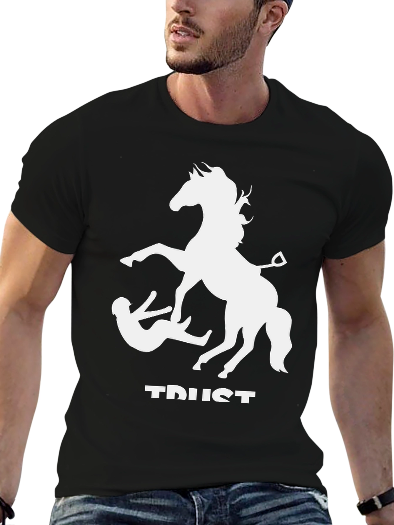 Trust Fall T-Shirt - Funny Horse Graphic Tee
