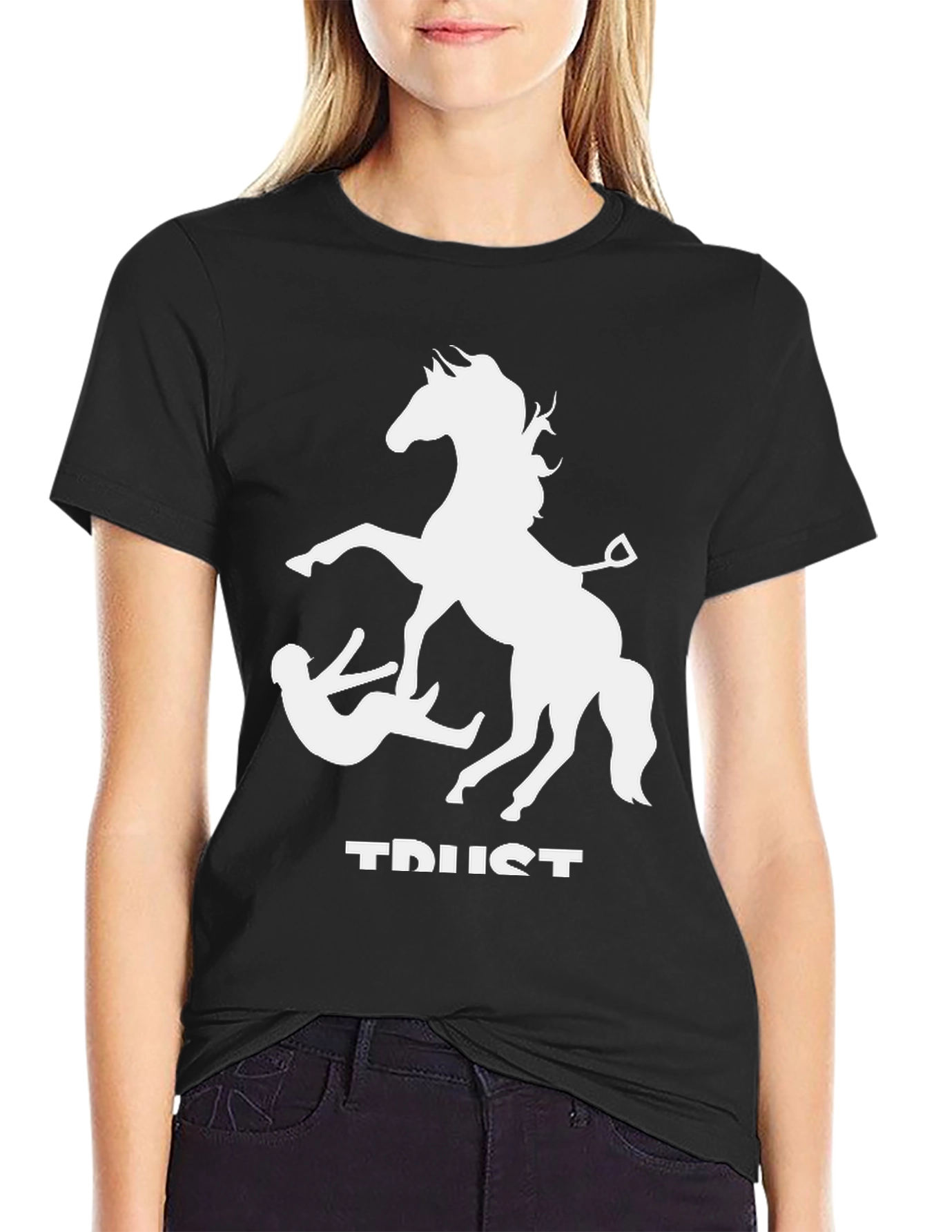 Trust Fall T-Shirt - Funny Horse Graphic Tee