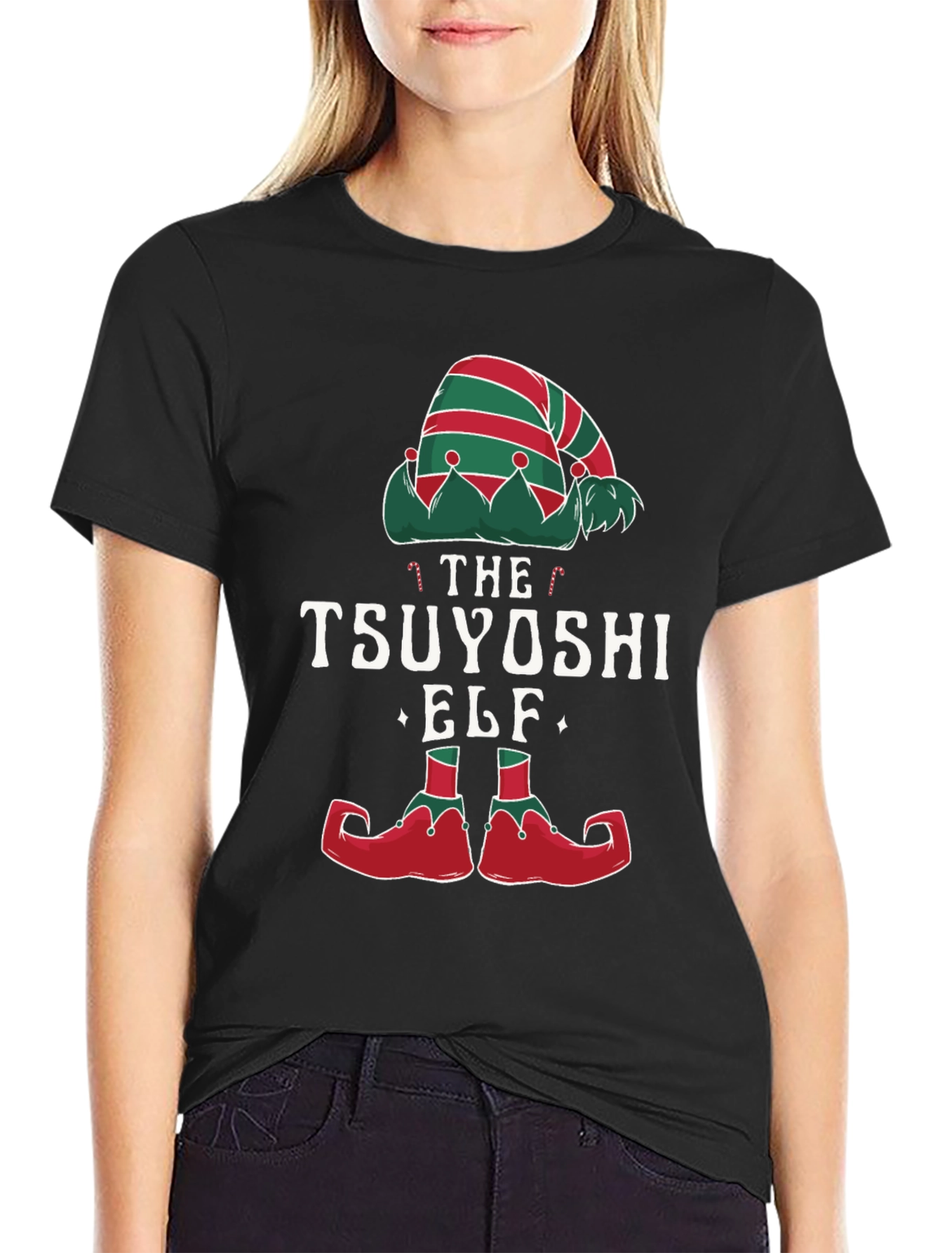 Tsuyoshi The Elf Graphic T-Shirt - Christmas Holiday Tee