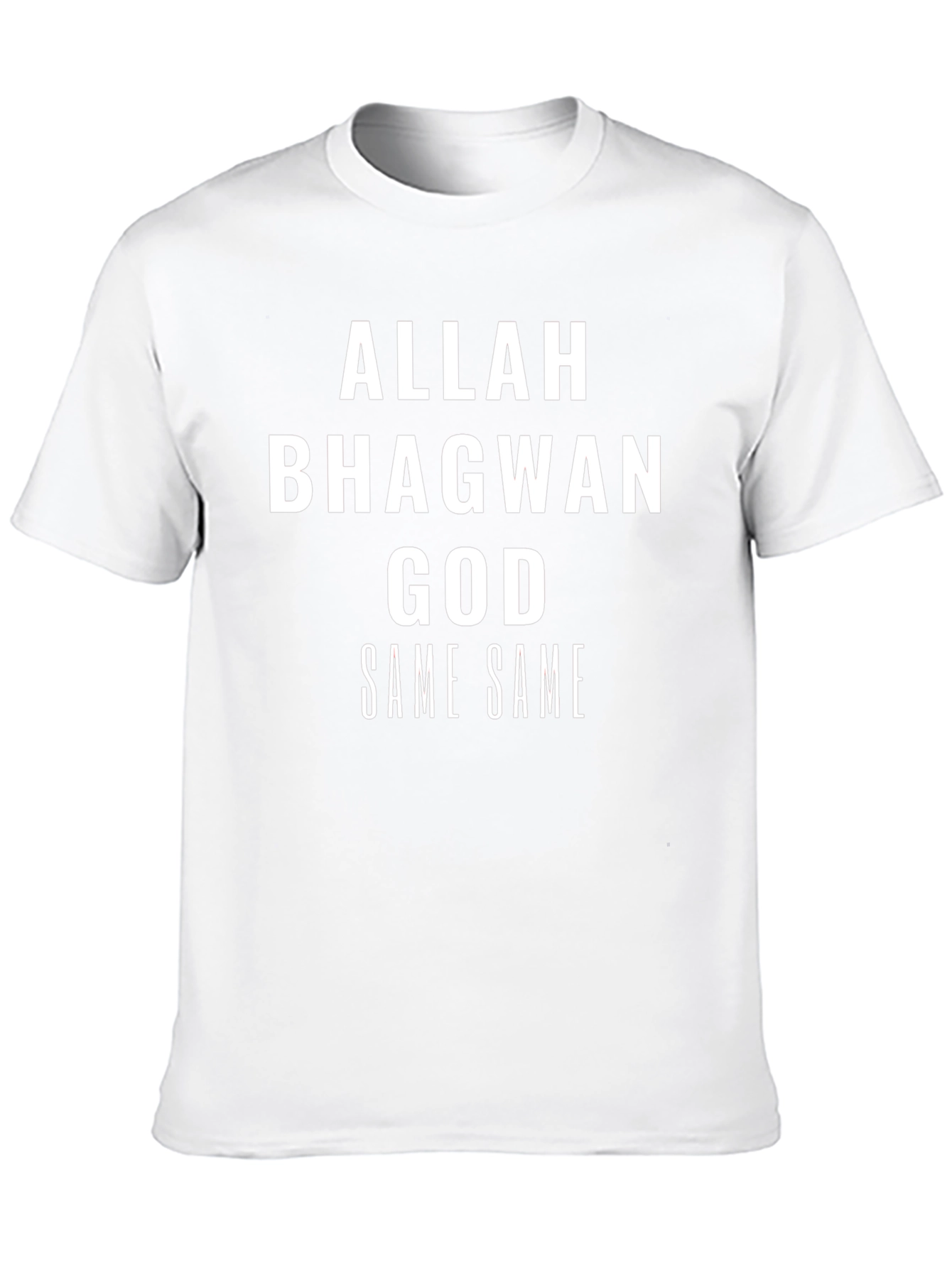 Allah Bhagwan God Same Same Black T-Shirt