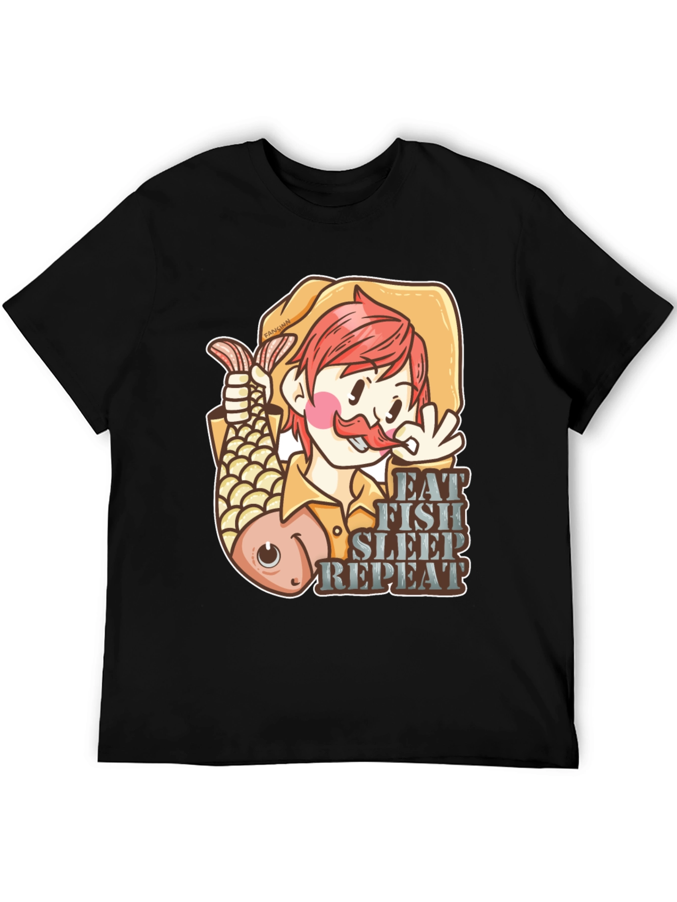 Eat Fish Sleep Repeat T-Shirt Funny Fisherman Tee
