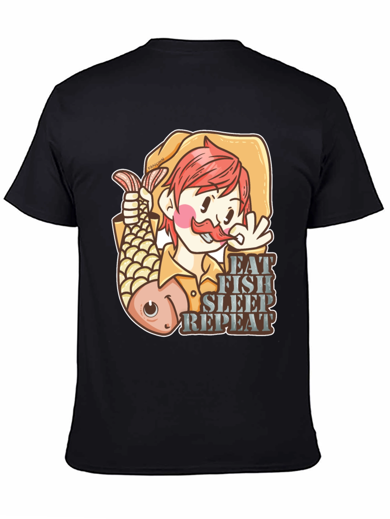 Eat Fish Sleep Repeat T-Shirt Funny Fisherman Tee