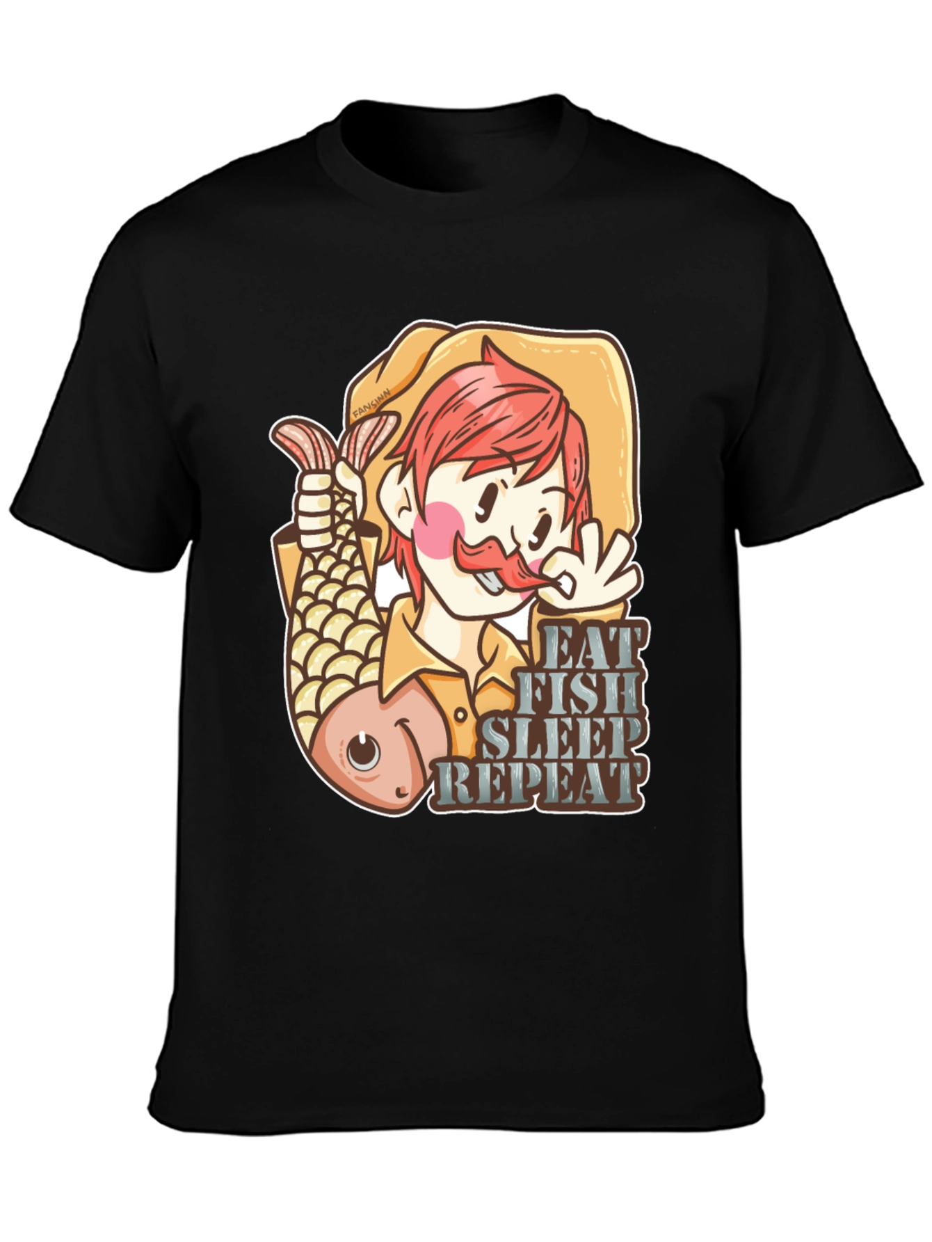 Eat Fish Sleep Repeat T-Shirt Funny Fisherman Tee