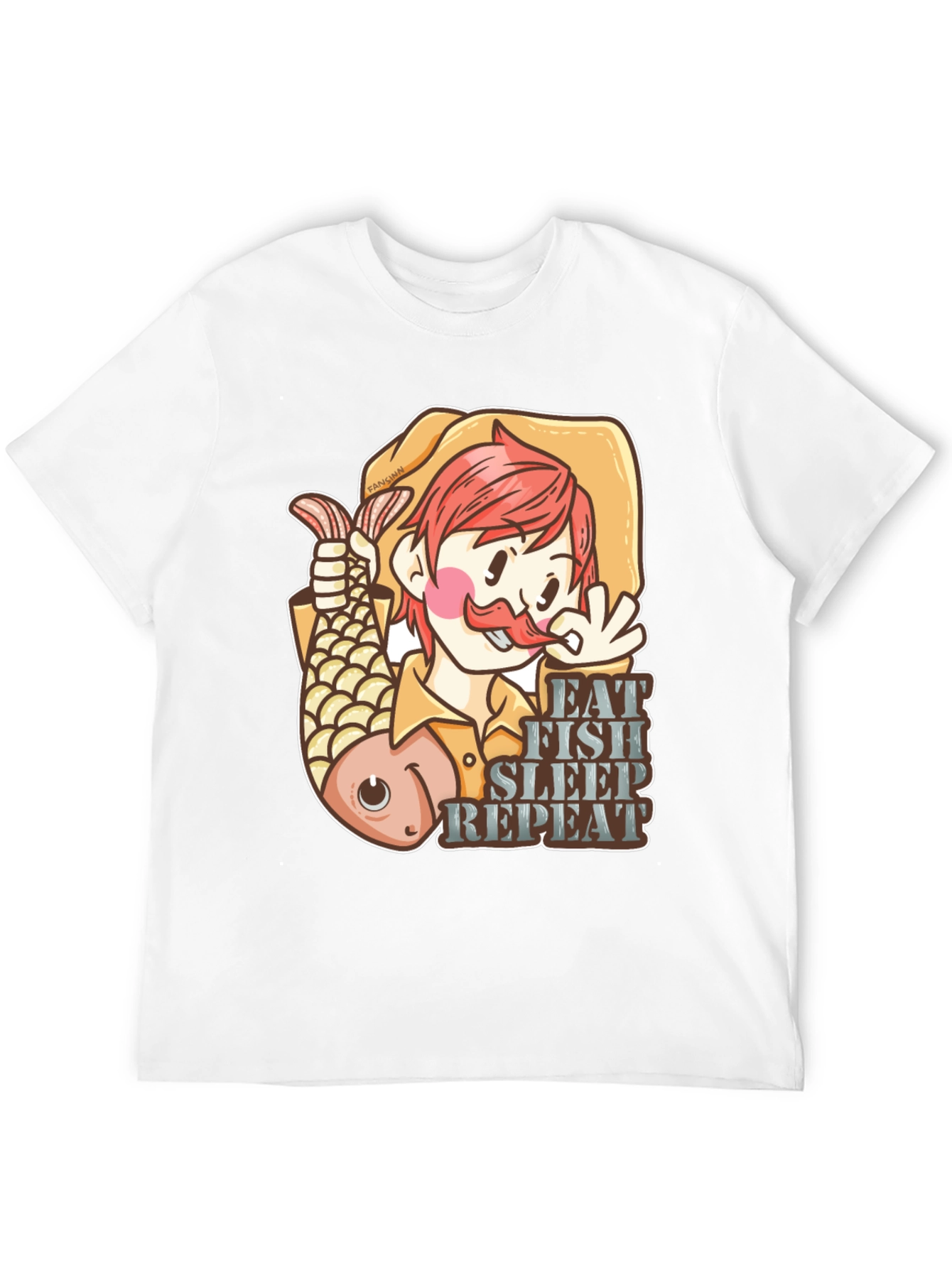 Eat Fish Sleep Repeat T-Shirt Funny Fisherman Tee