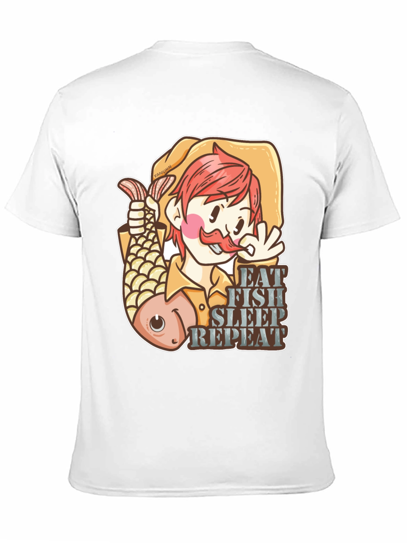 Eat Fish Sleep Repeat T-Shirt Funny Fisherman Tee