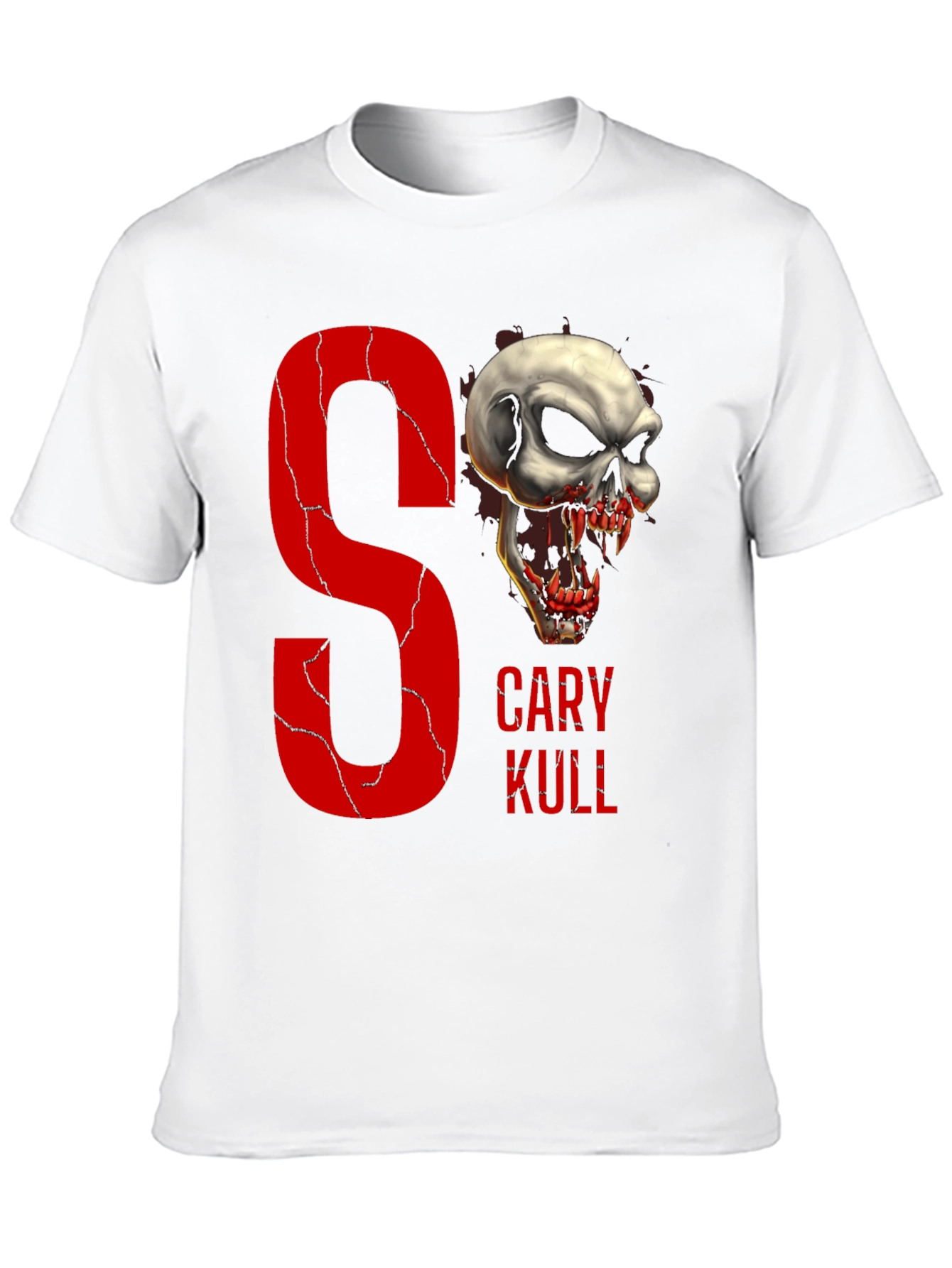 Gary Kull Skull Graphic Print Black T-Shirt