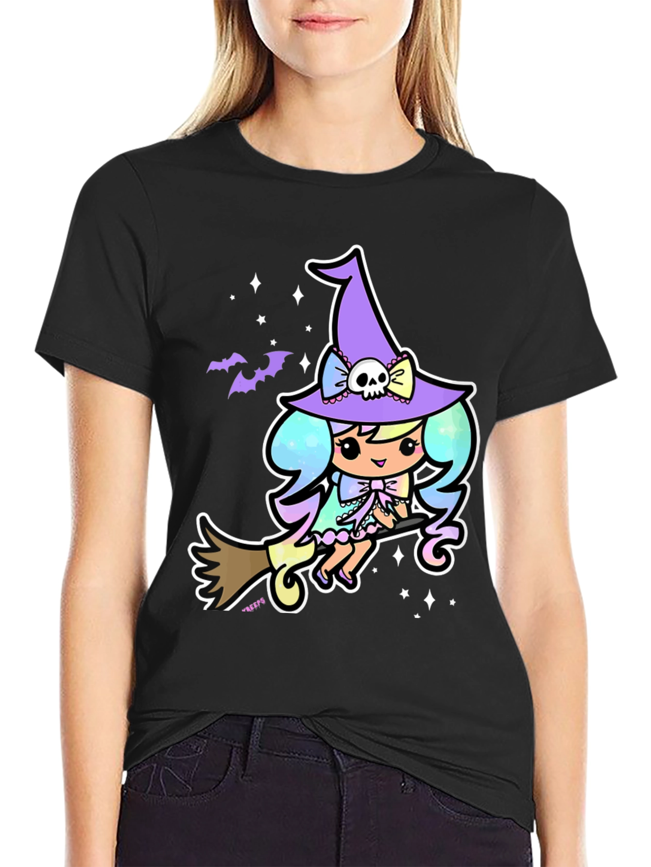 Kawaii Witch T-Shirt - Pastel Goth Style