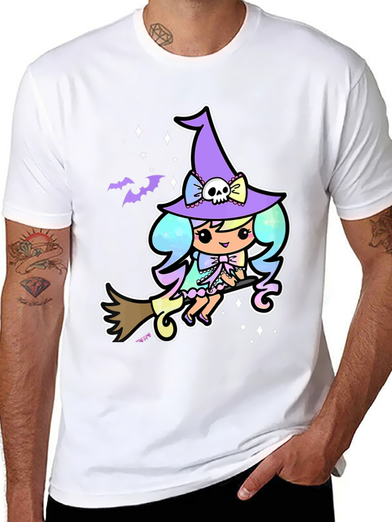 Kawaii Witch T-Shirt - Pastel Goth Style