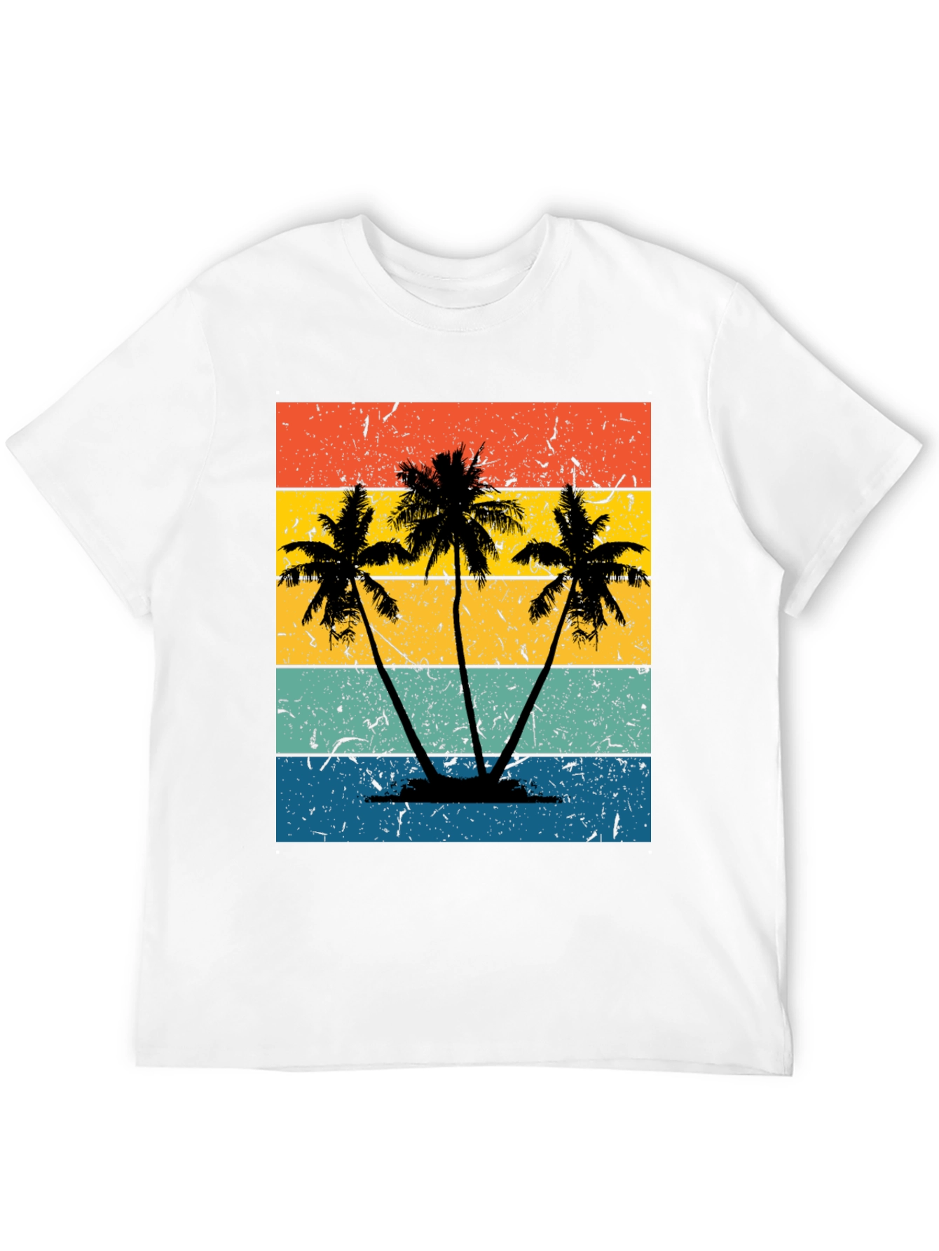 Retro Palm Tree Graphic Tee - Beach Vibes
