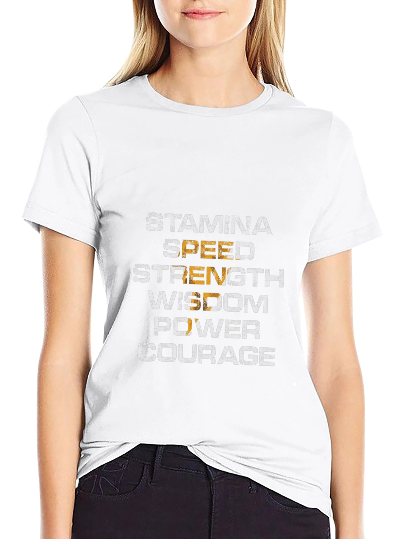 Motivational Stamina Speed Strength Wisdom T-Shirt