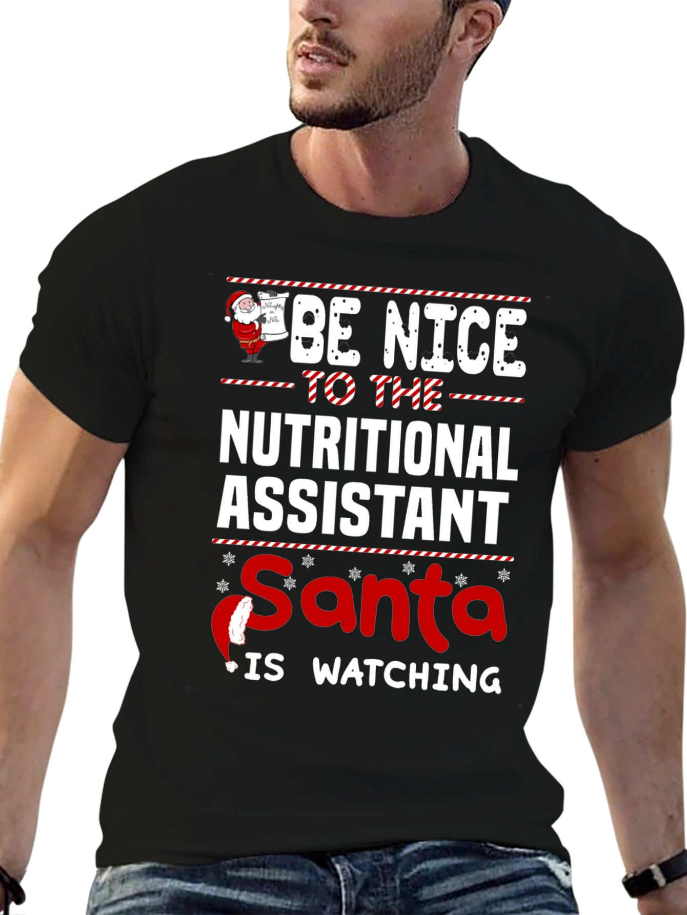 Nutritional Assistant Santa Christmas T-Shirt