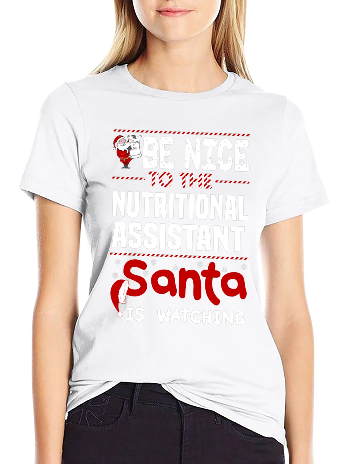 Nutritional Assistant Santa Christmas T-Shirt