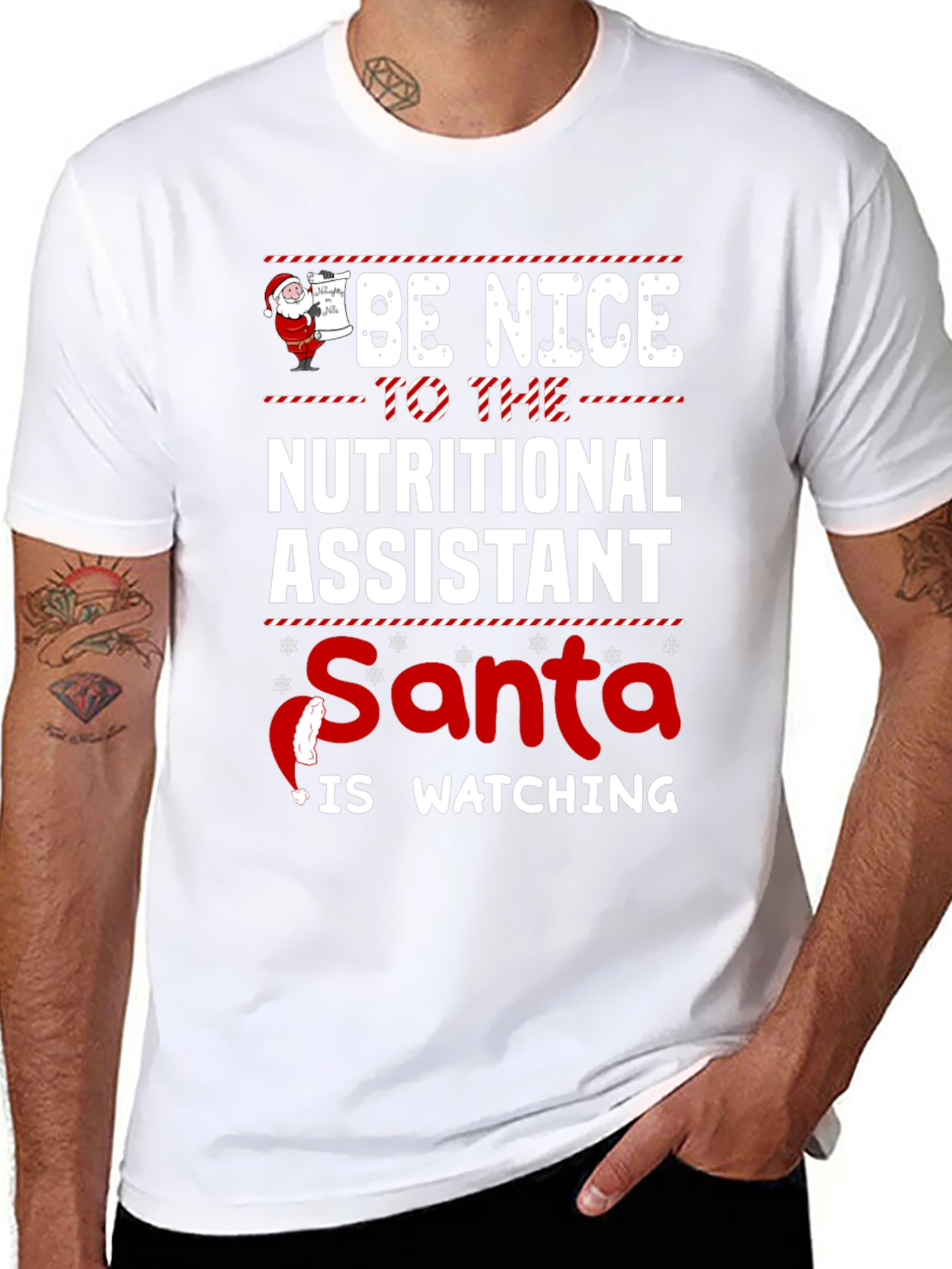 Nutritional Assistant Santa Christmas T-Shirt