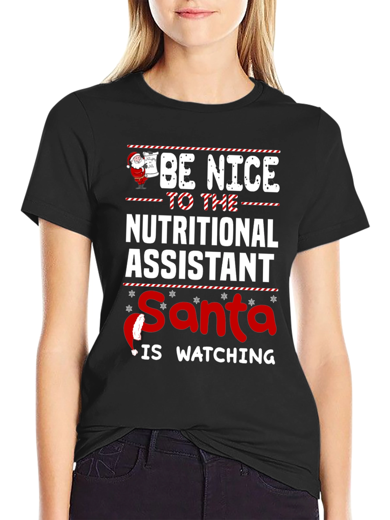 Nutritional Assistant Santa Christmas T-Shirt