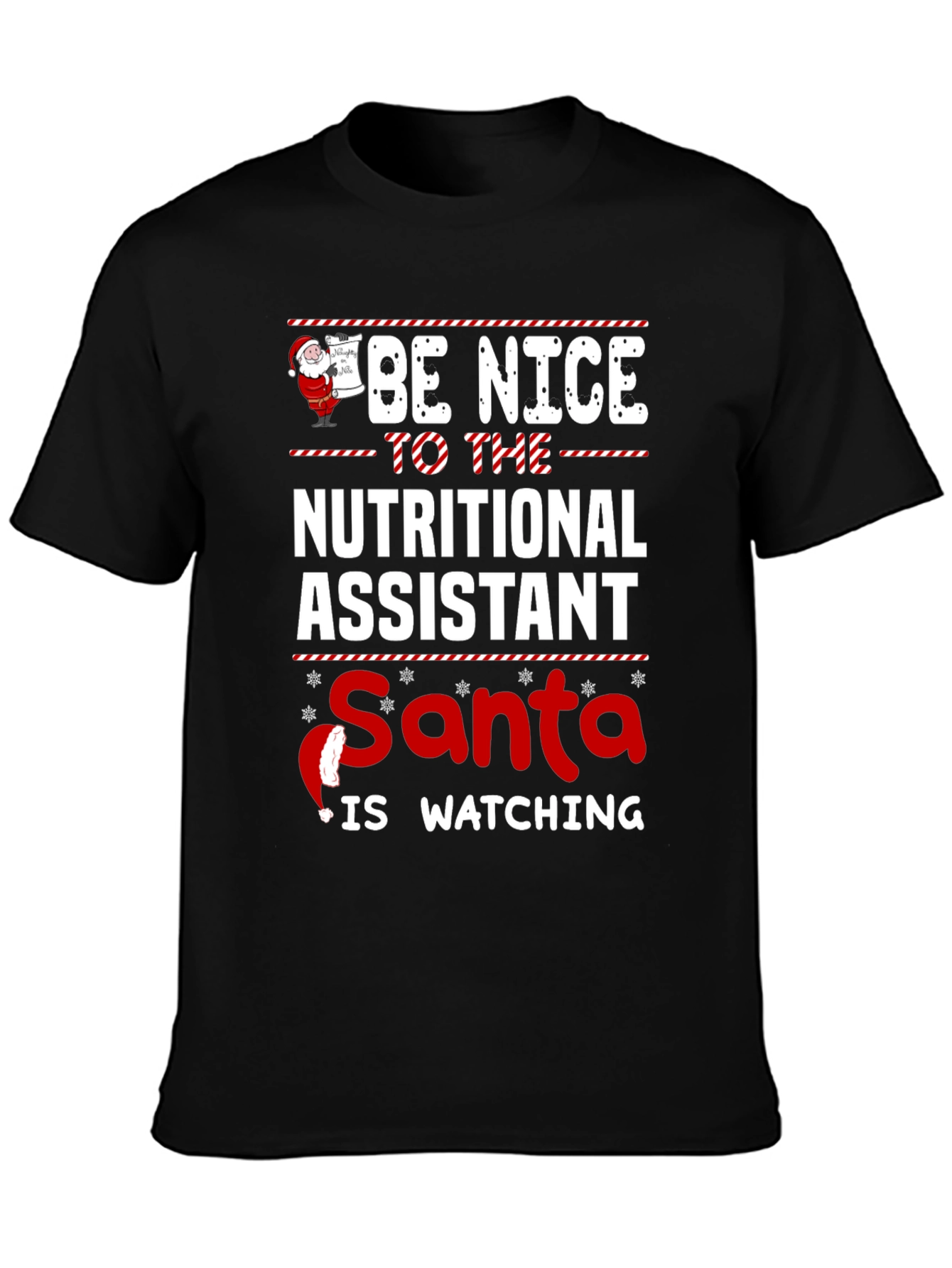 Nutritional Assistant Santa Christmas T-Shirt