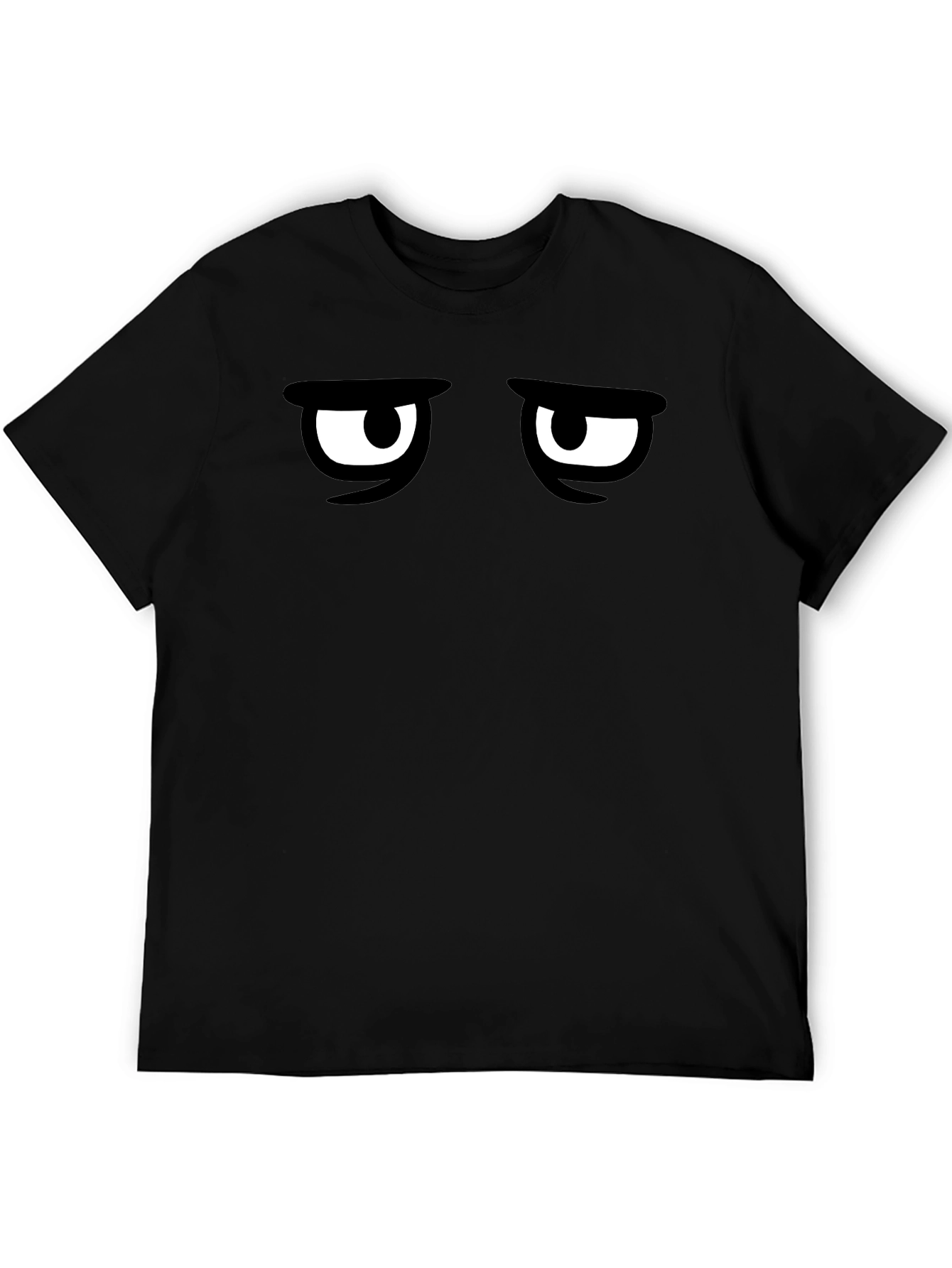 Grumpy Eyes Graphic Tee - Mens Black T-Shirt