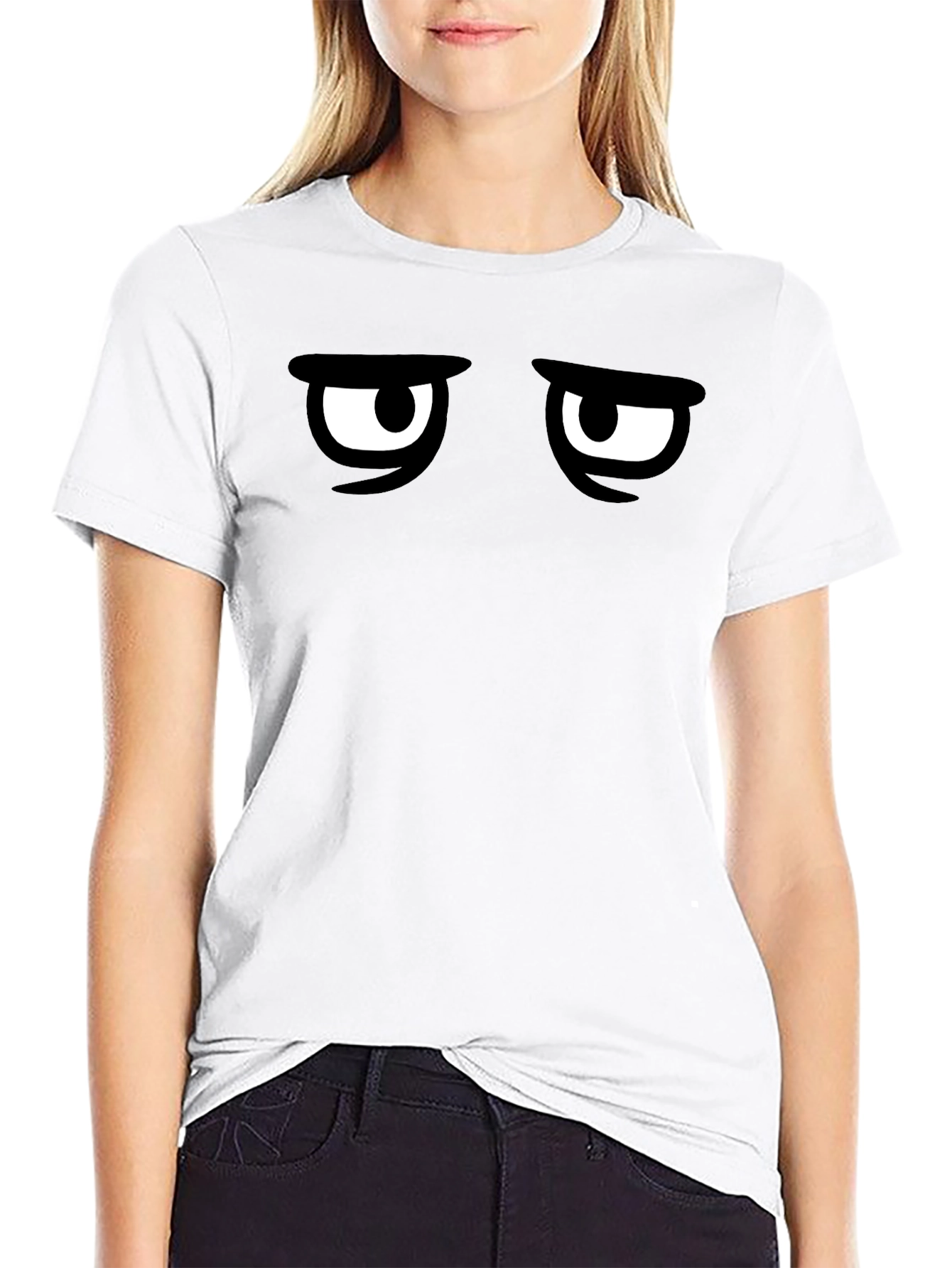 Grumpy Eyes Graphic Tee - Mens Black T-Shirt