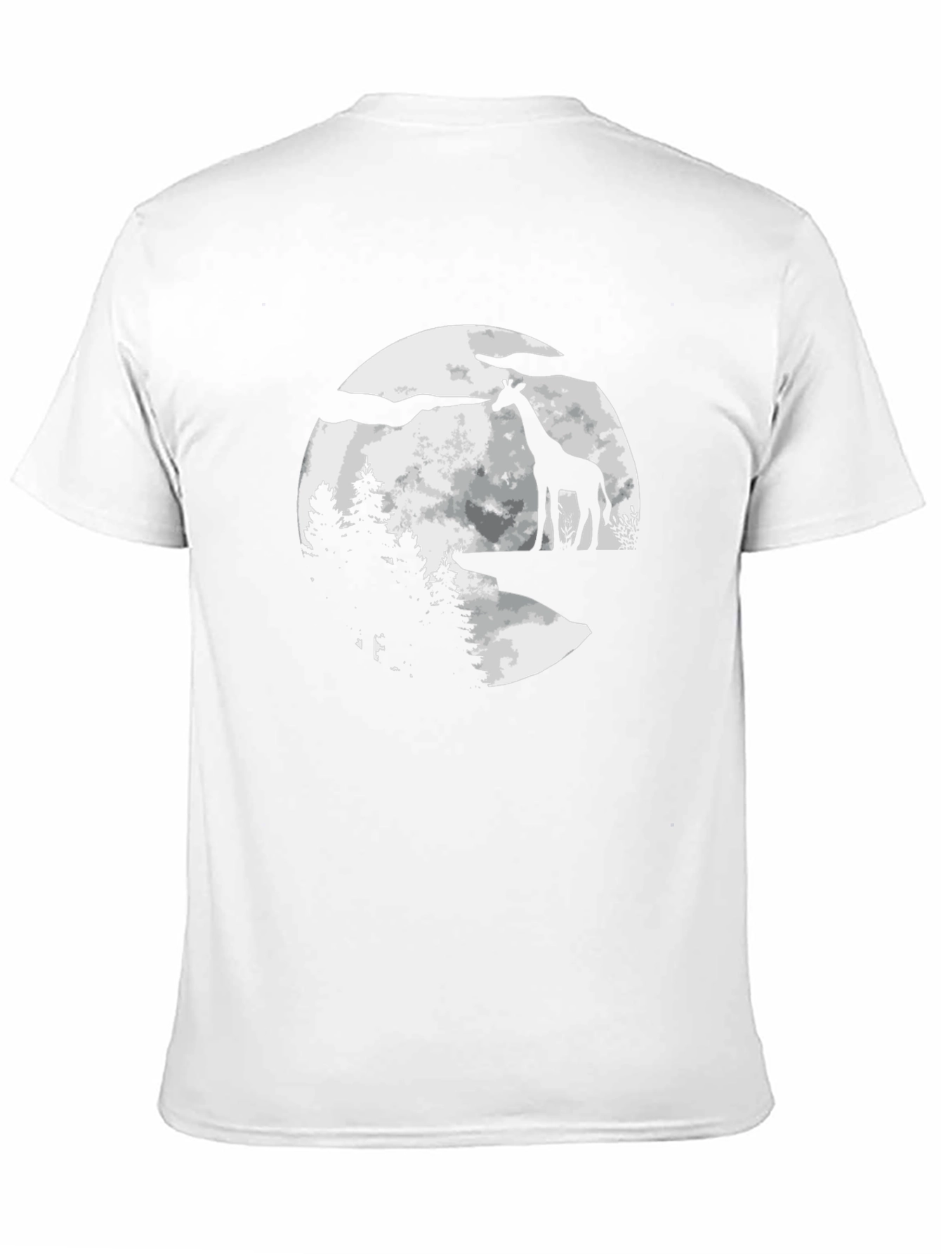 Giraffe Moon Mens Graphic Tee - Black