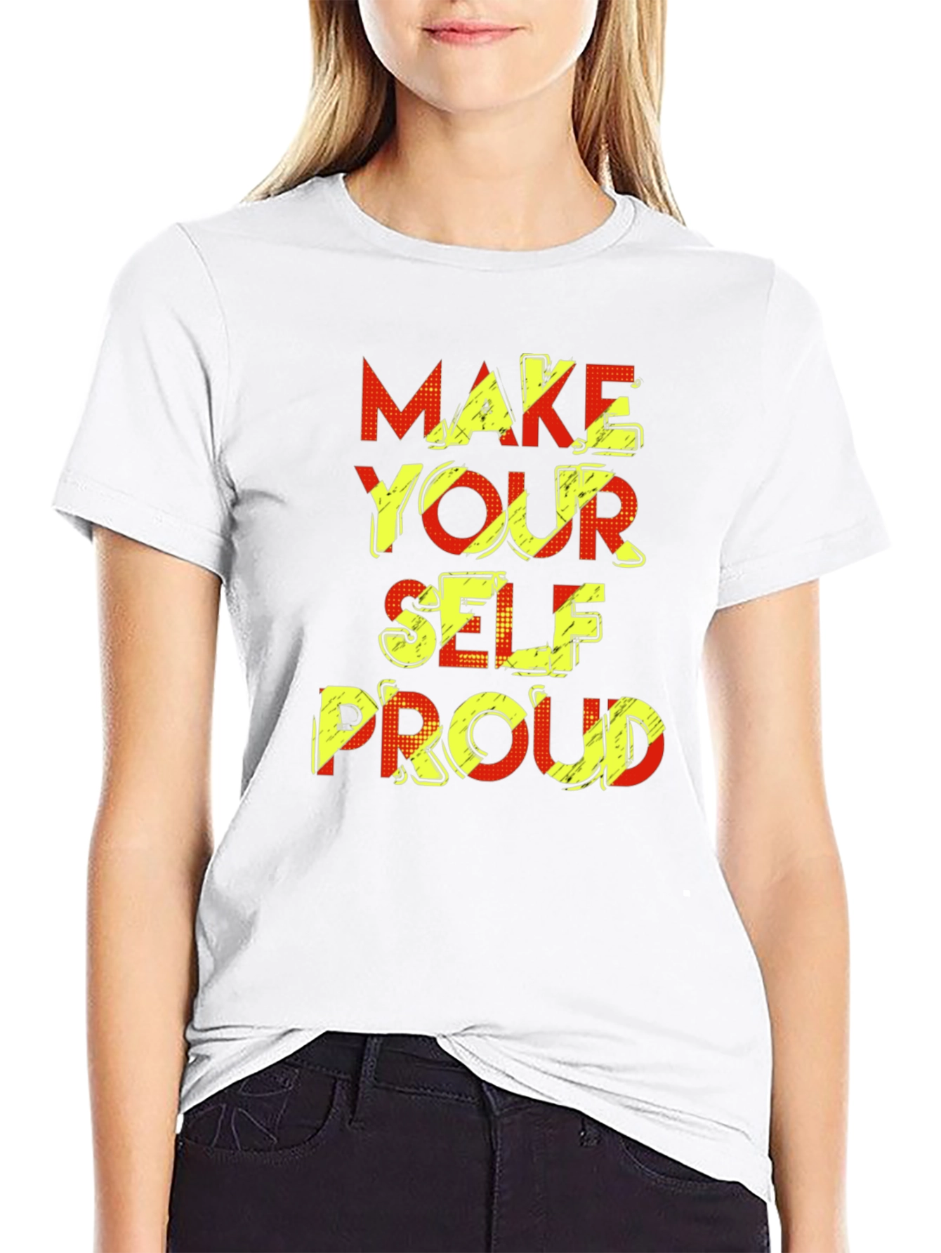 Inspirational Tee: Make Yourself Proud Black T-Shirt