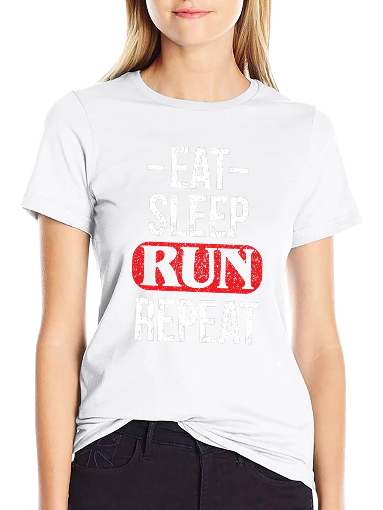 Eat Sleep Run Repeat Graphic Tee