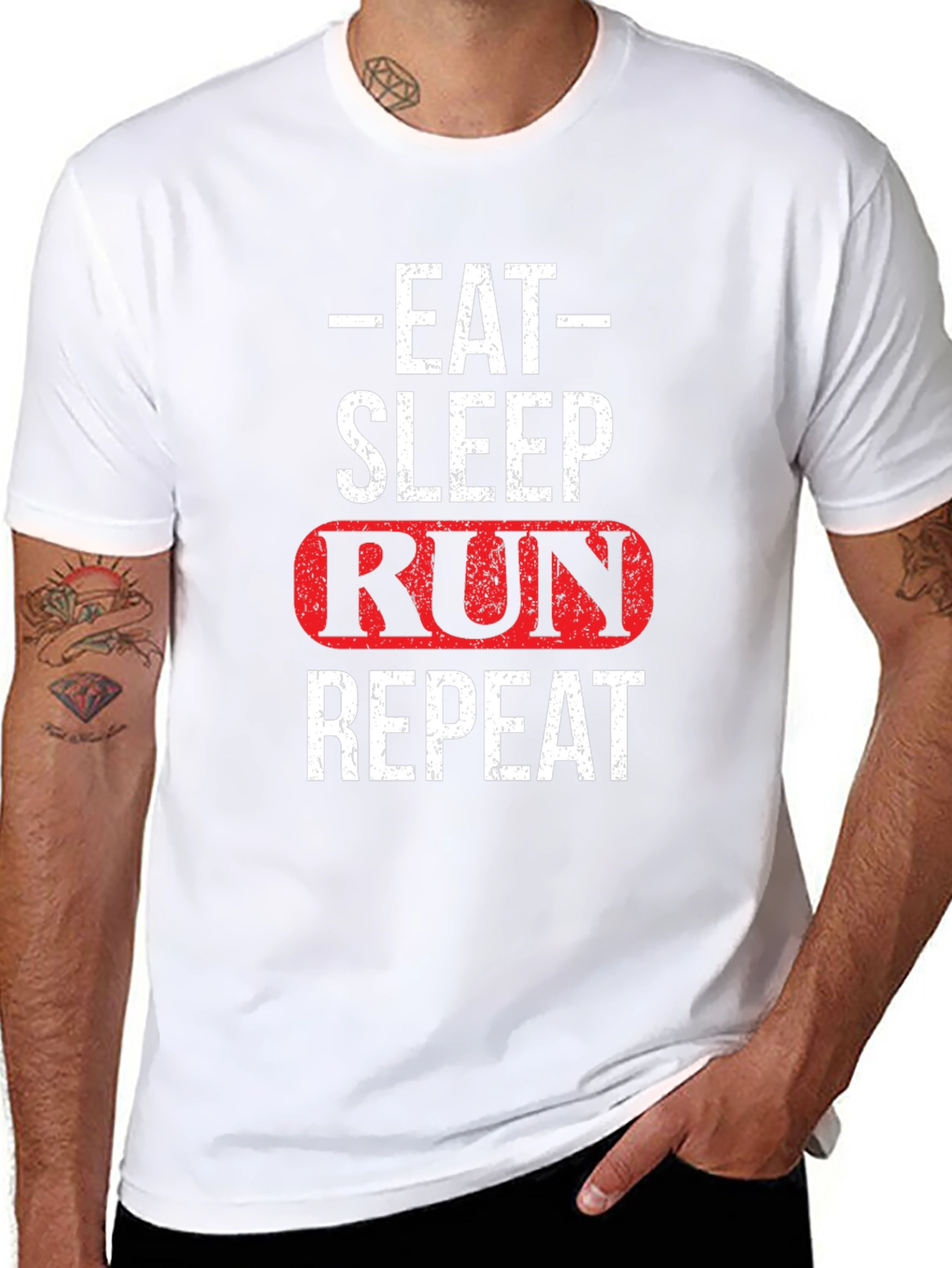 Eat Sleep Run Repeat Graphic Tee